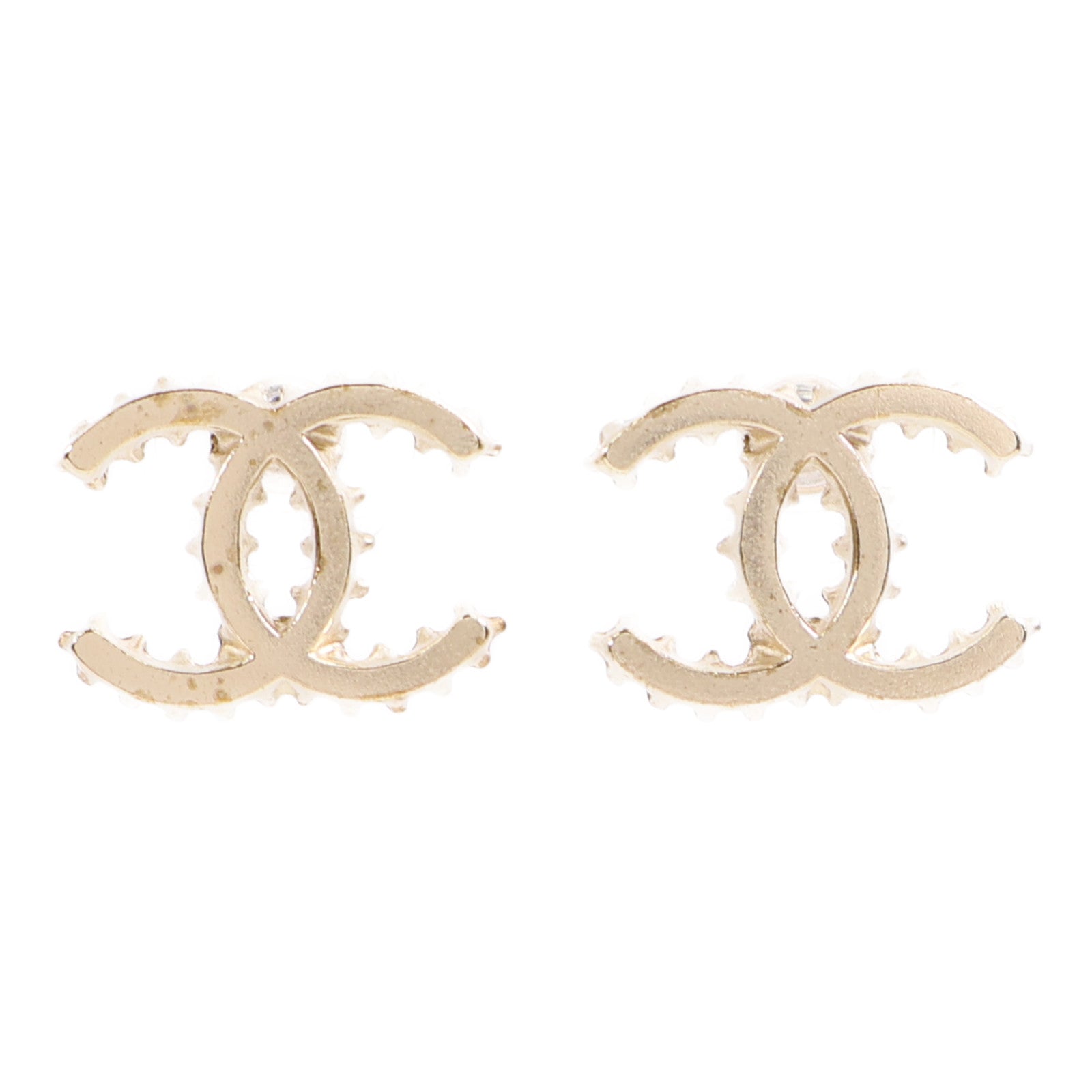 CHANEL CC Earrings Metal Gold