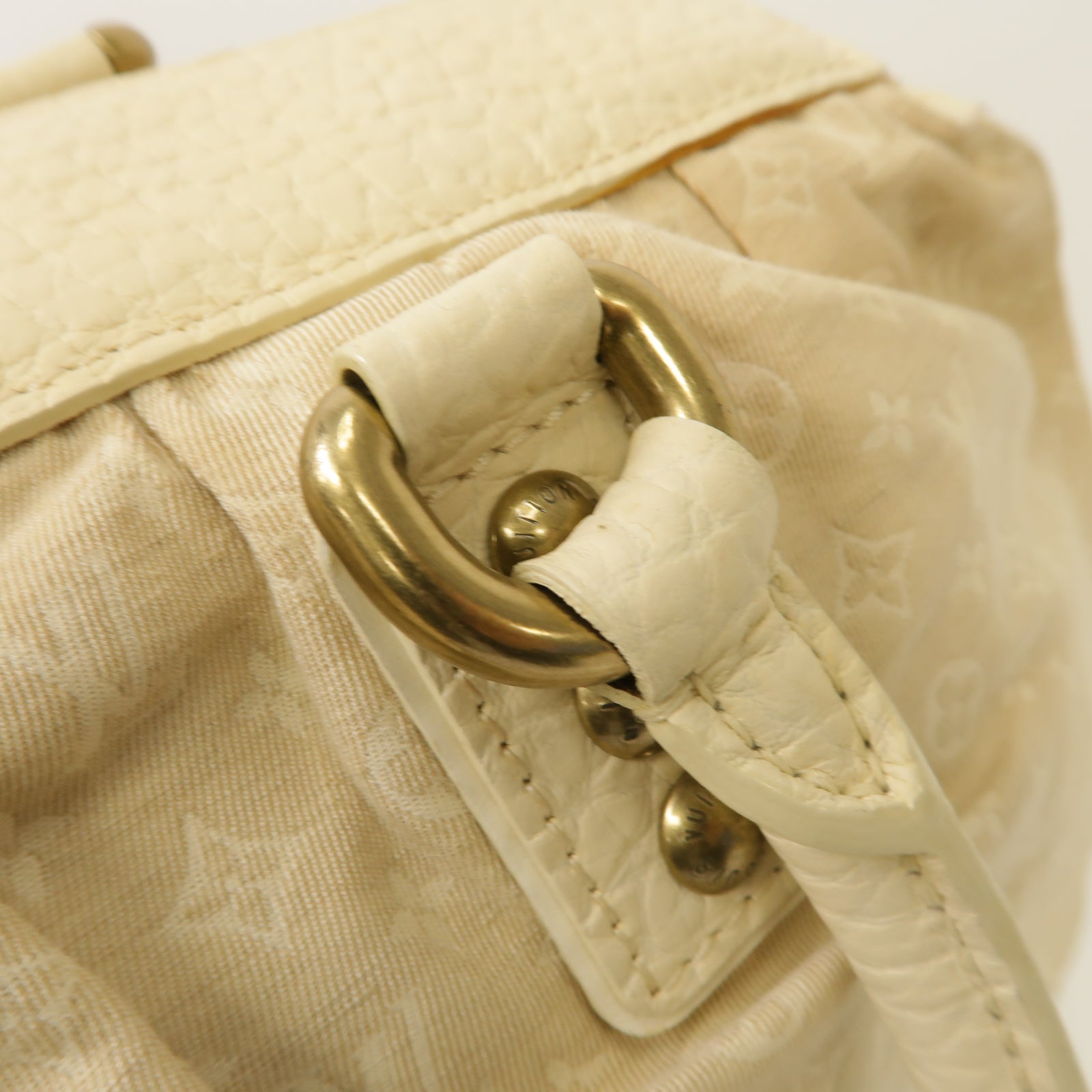 LOUIS VUITTON 【激減優惠】Monogram Mini帆布Trapeze GM金扣手挽袋米色