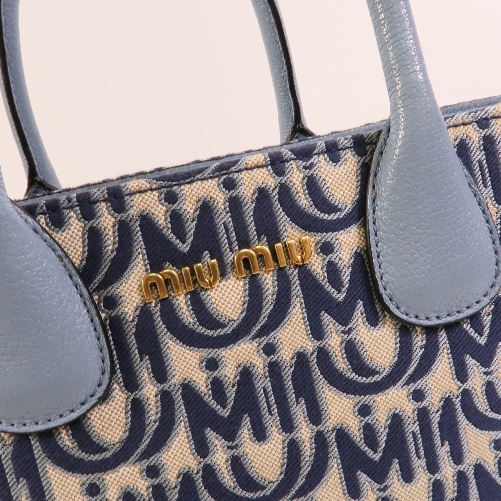 Miu Miu 帆布2way Shoulder手挽肩背兩用袋