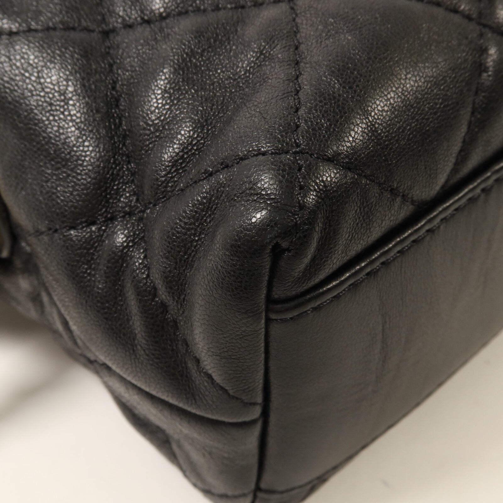 CHANEL 羊皮皮革Hobo Bag鏈帶手挽肩背兩用袋