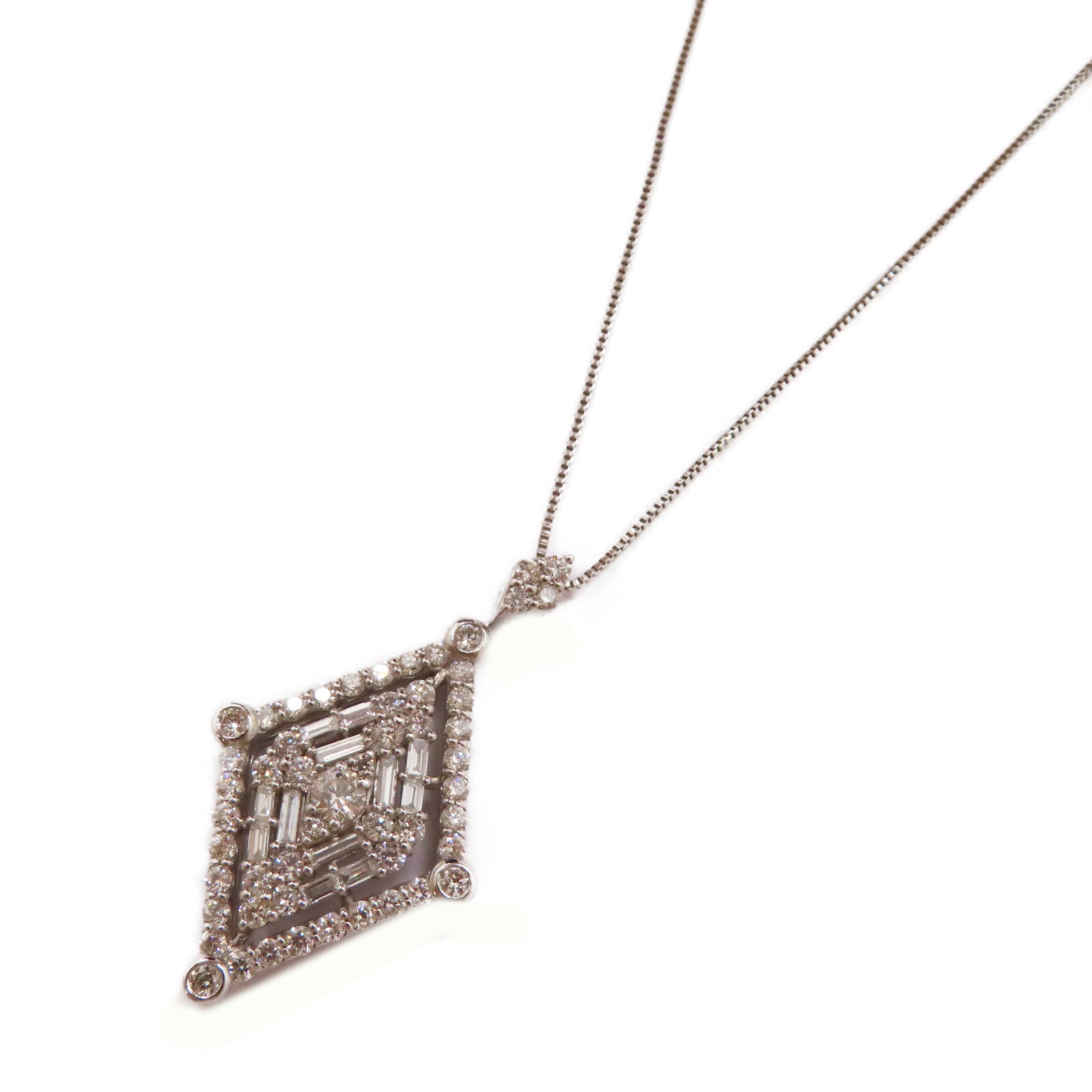 JEWELRY 【激減優惠】PT900鉑金/18K白金/1ct鑽石Diamond Necklace項鏈