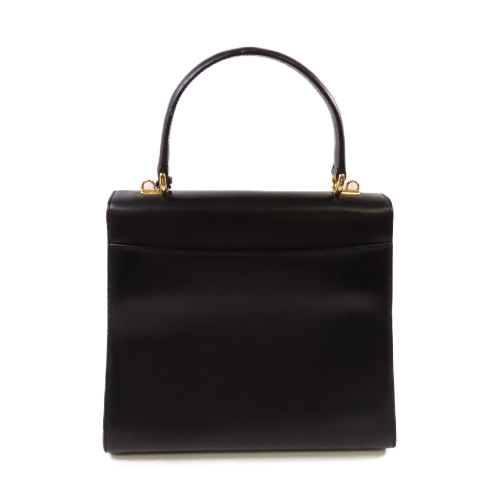 GUCCI 牛皮皮革Vintage Lady Lock Hand Bag金扣手挽袋黑色