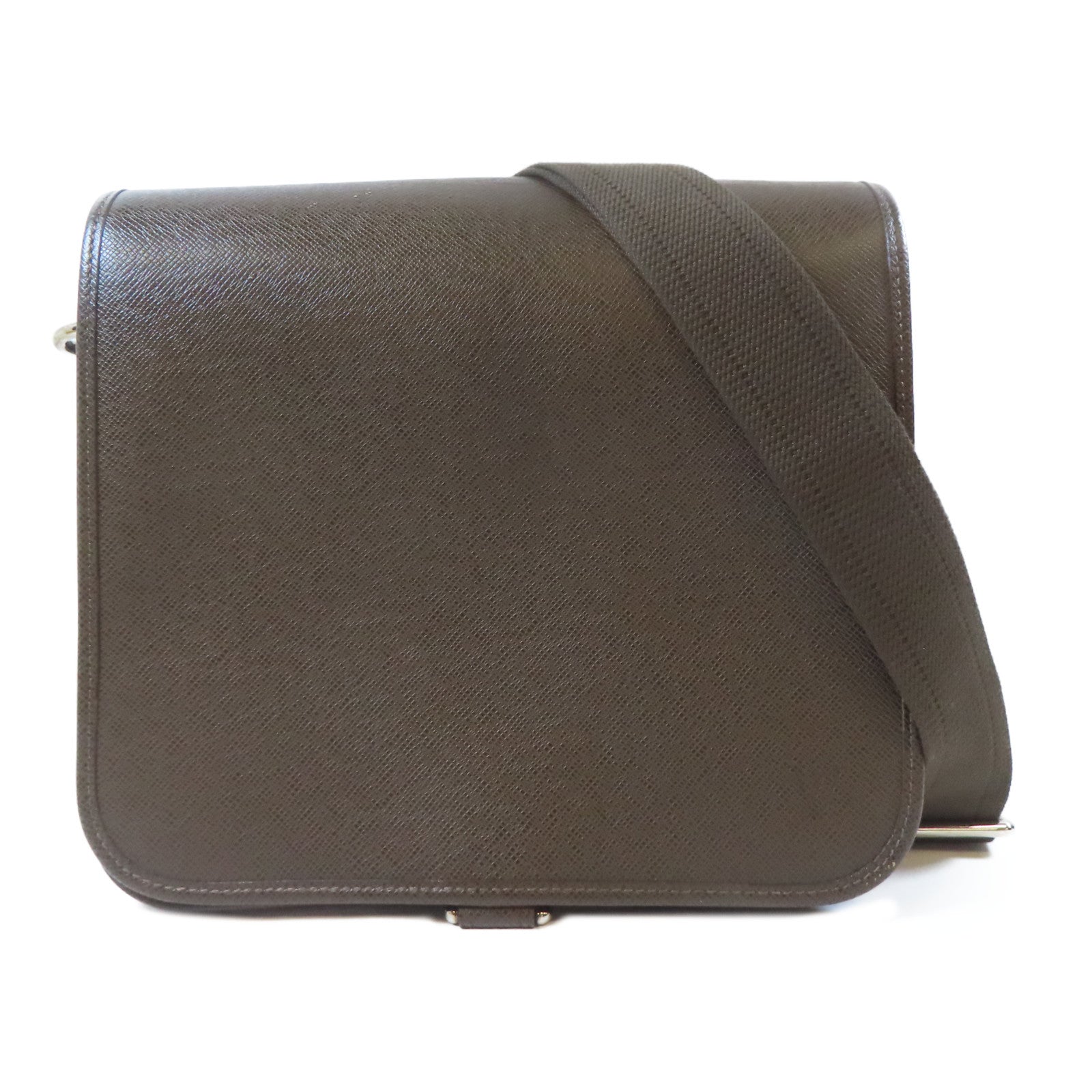 LOUIS VUITTON Taiga Andrei Messenger Bag銀扣肩背袋啡色