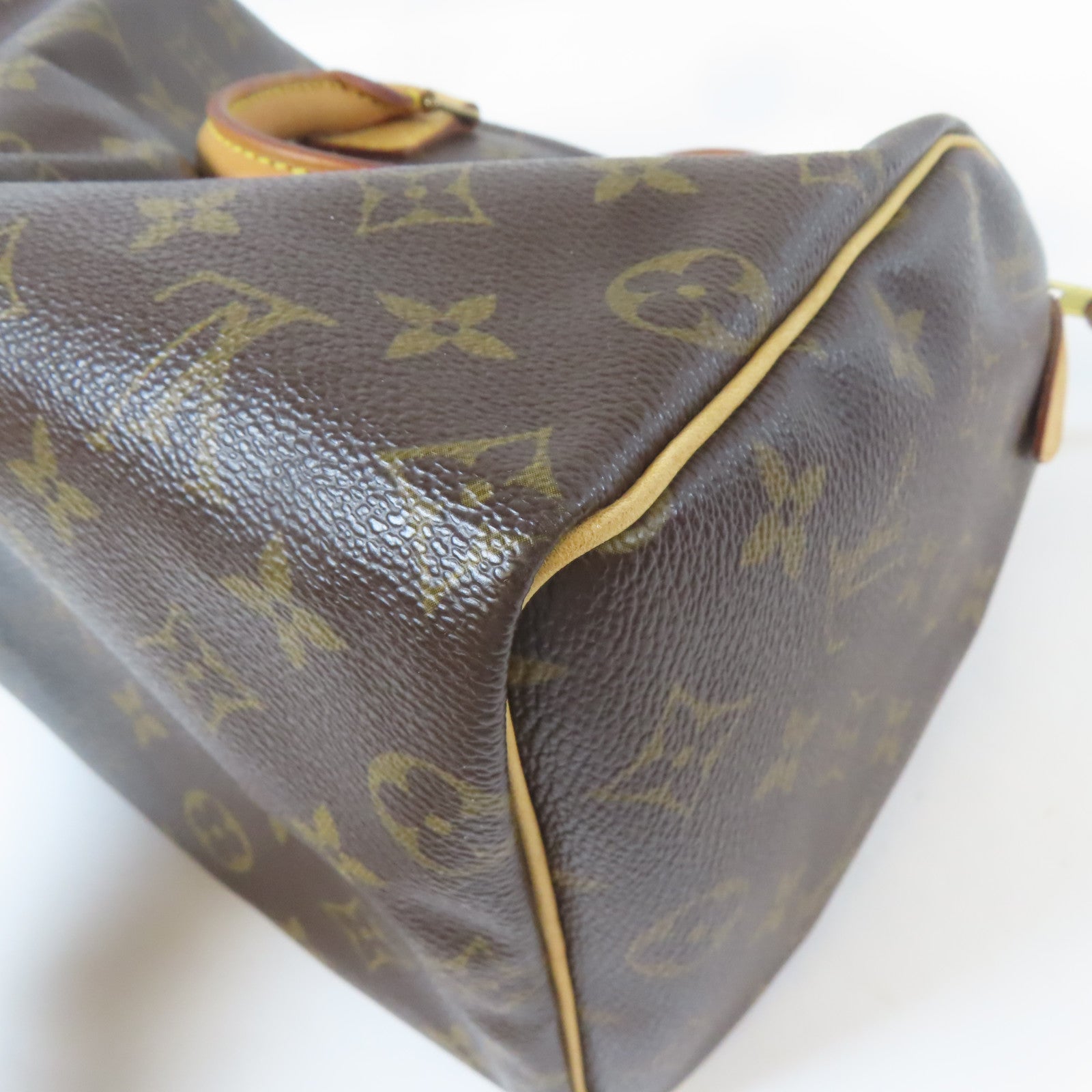 LOUIS VUITTON Monogram Speedy 25金扣手挽袋啡色