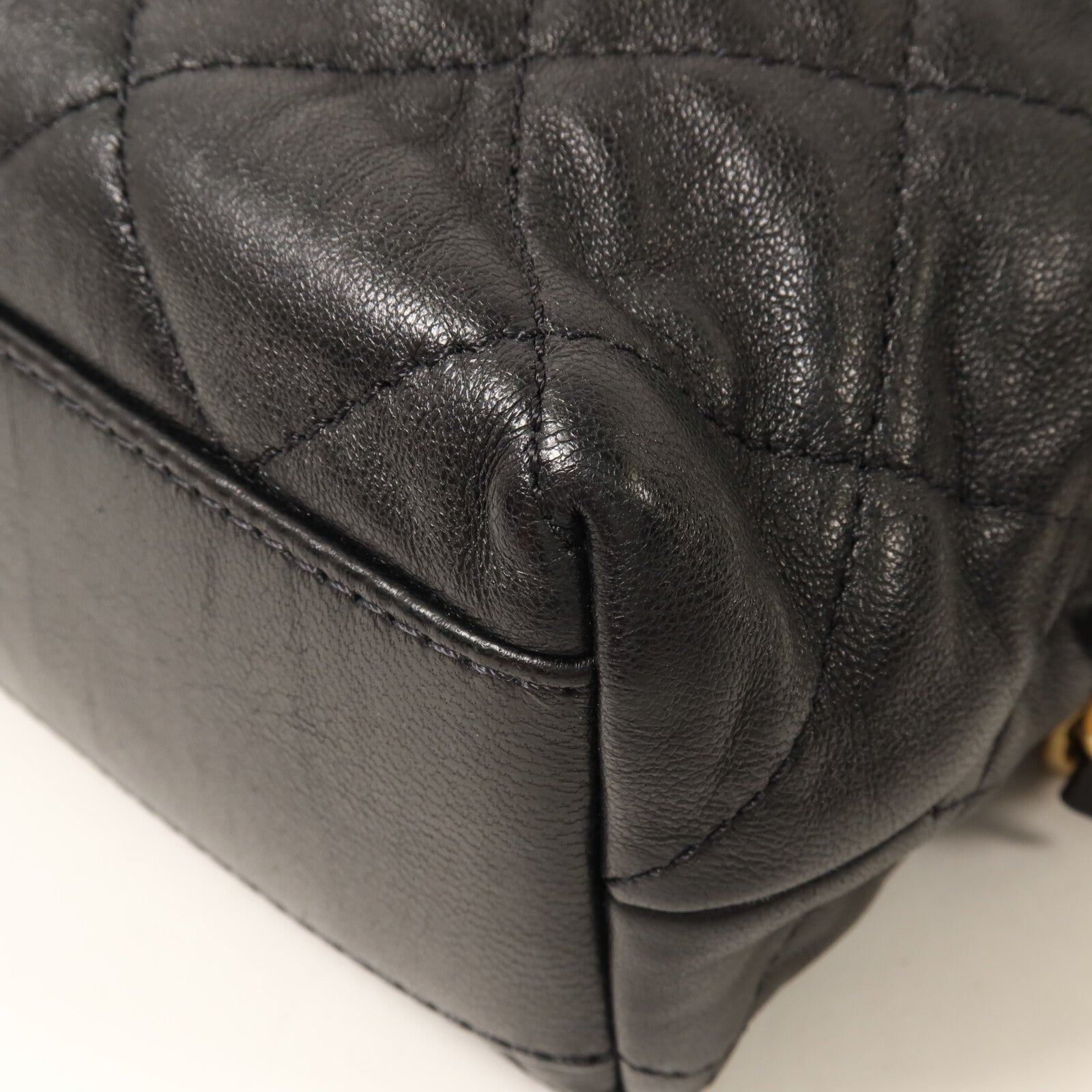 CHANEL 羊皮皮革Hobo Bag鏈帶手挽肩背兩用袋