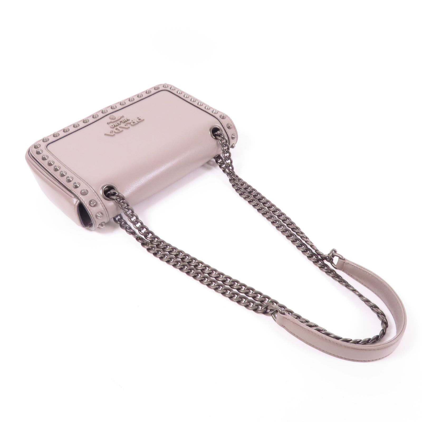 PRADA 牛皮皮革Chain Shoulder鏈帶肩背袋