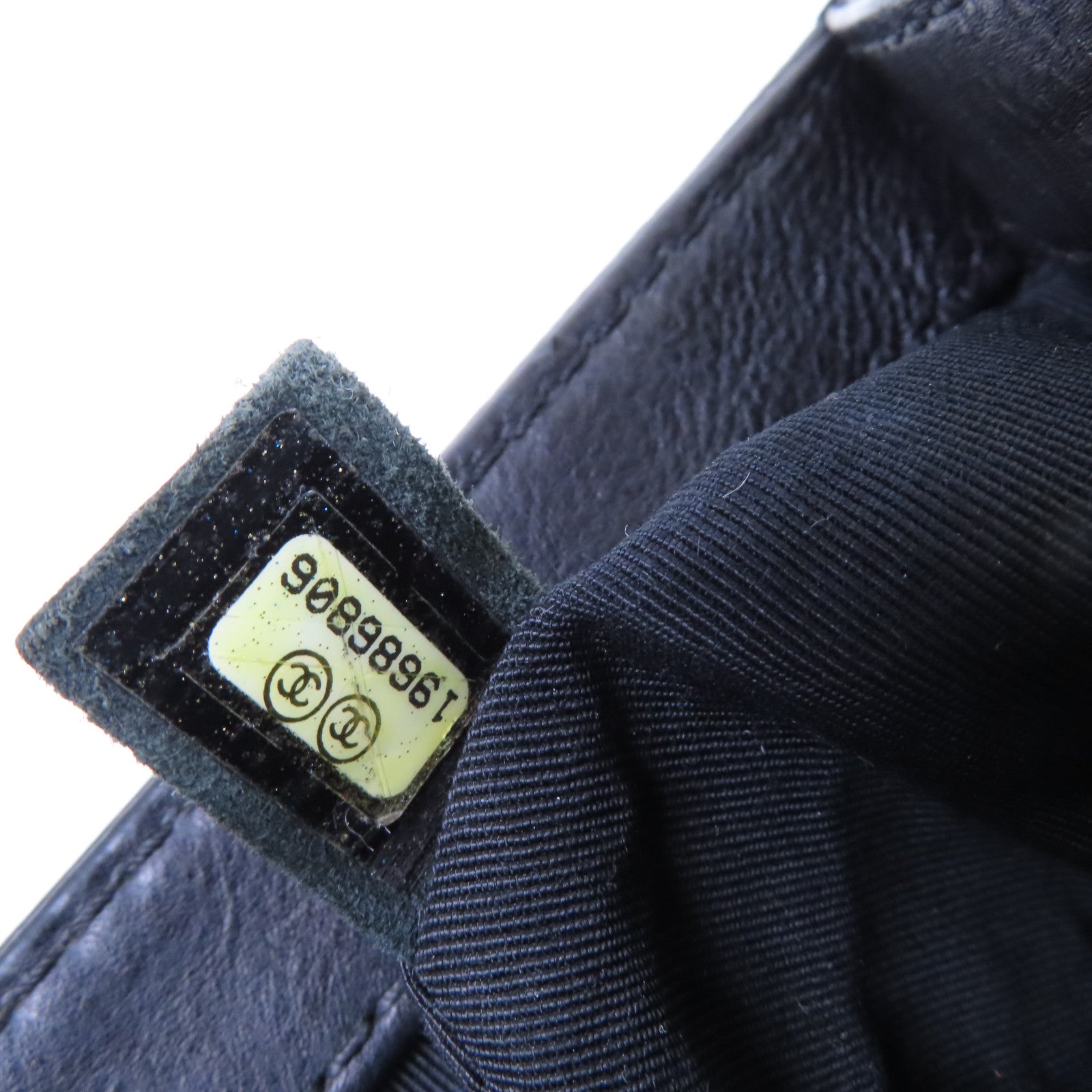 CHANEL 【激減優惠】菱格牛皮皮革Le Boy 25 Chain Shoulder Bag銀扣鏈帶肩背袋黑色