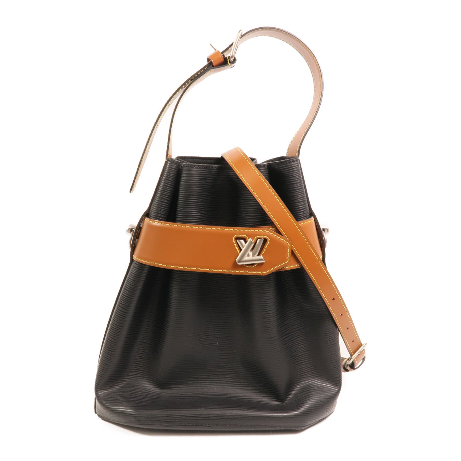 LOUIS VUITTON Epi Twist Bucket銀扣手挽肩背兩用袋