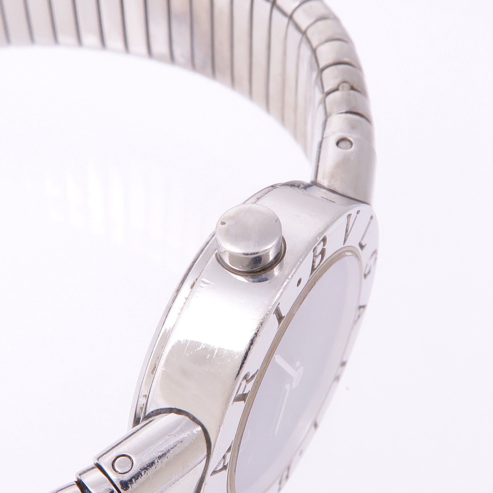 BVLGARI Tubogas BB232TS Quartz Watch Stainless Steel  Black