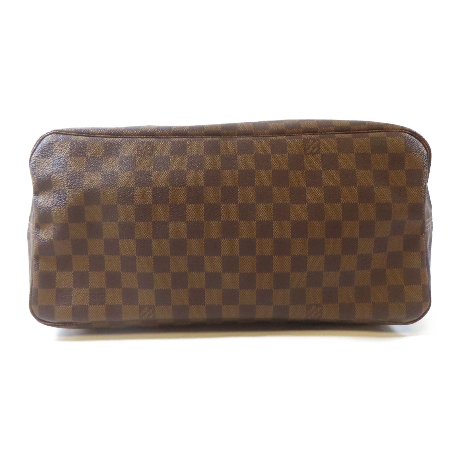 LOUIS VUITTON Damier Neverfull GM金扣手挽袋啡色