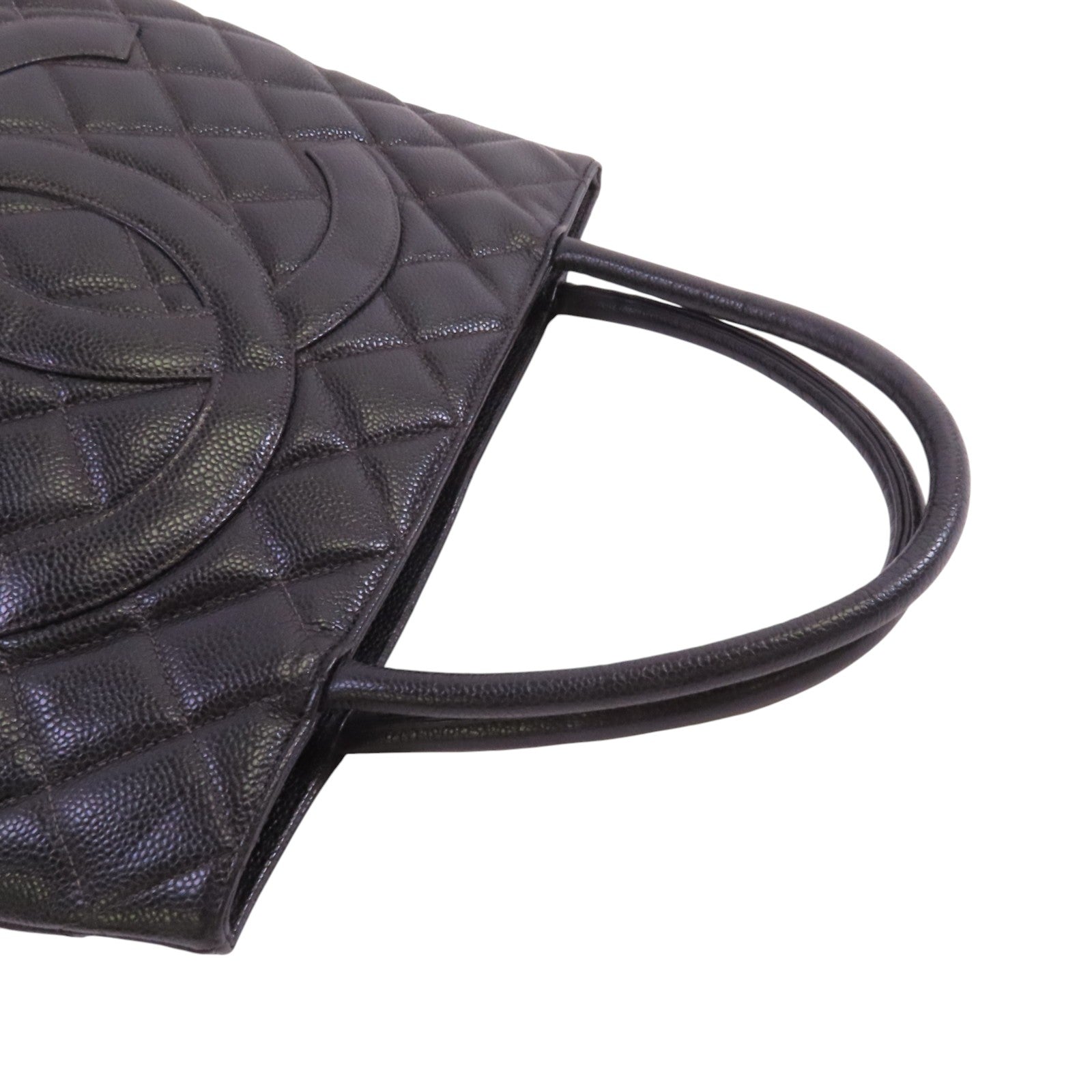 CHANEL 牛皮皮革Vintage Hand Bag金扣手挽袋