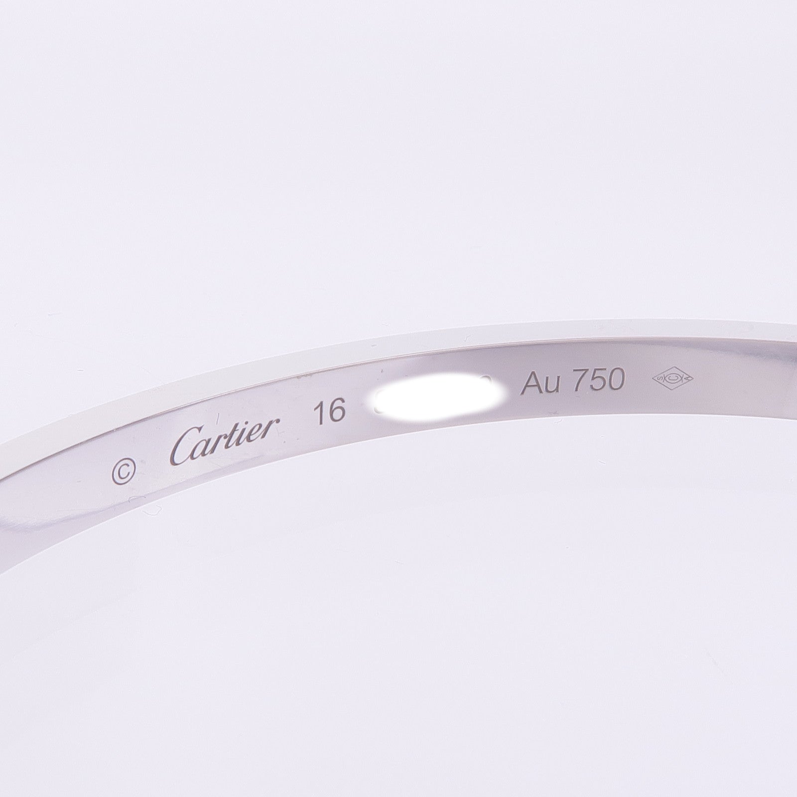 CARTIER 18K白金Love Bracelet Small Model Full DiamondsDiamond Bracelet鑽石手鐲Caritier#16