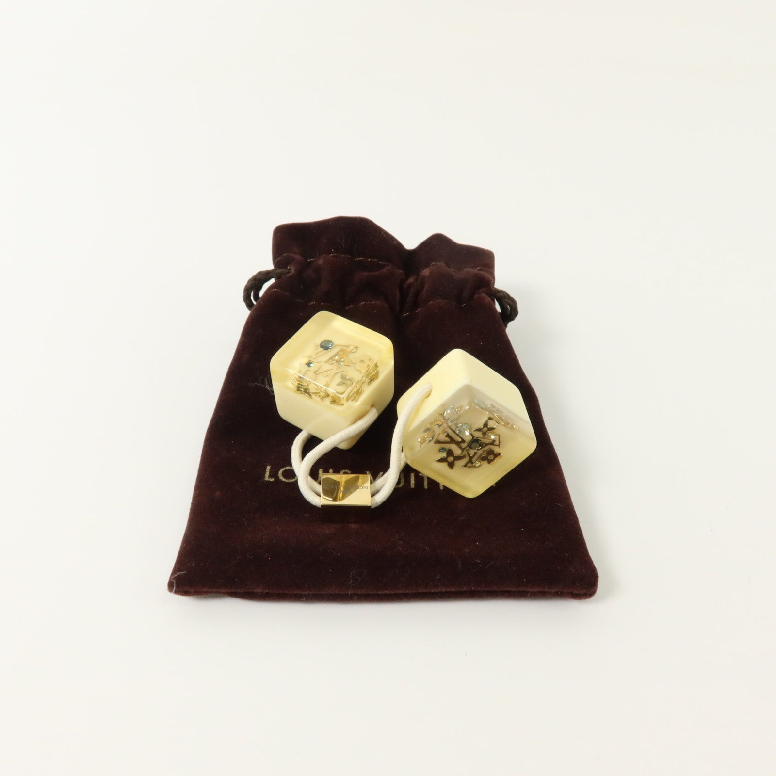 LOUIS VUITTON PVC Hair Cube髮圈