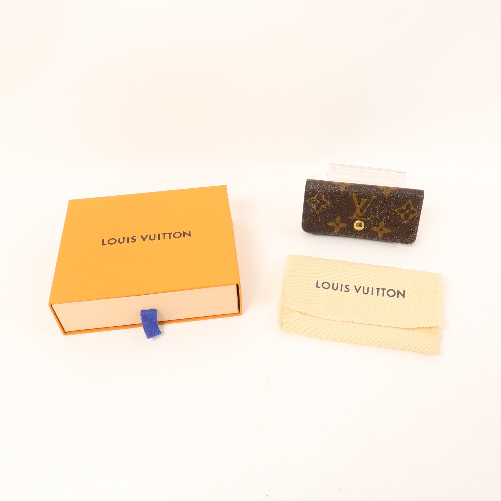 LOUIS VUITTON 【激減優惠】Monogram Key Holder金扣鑰匙扣啡色