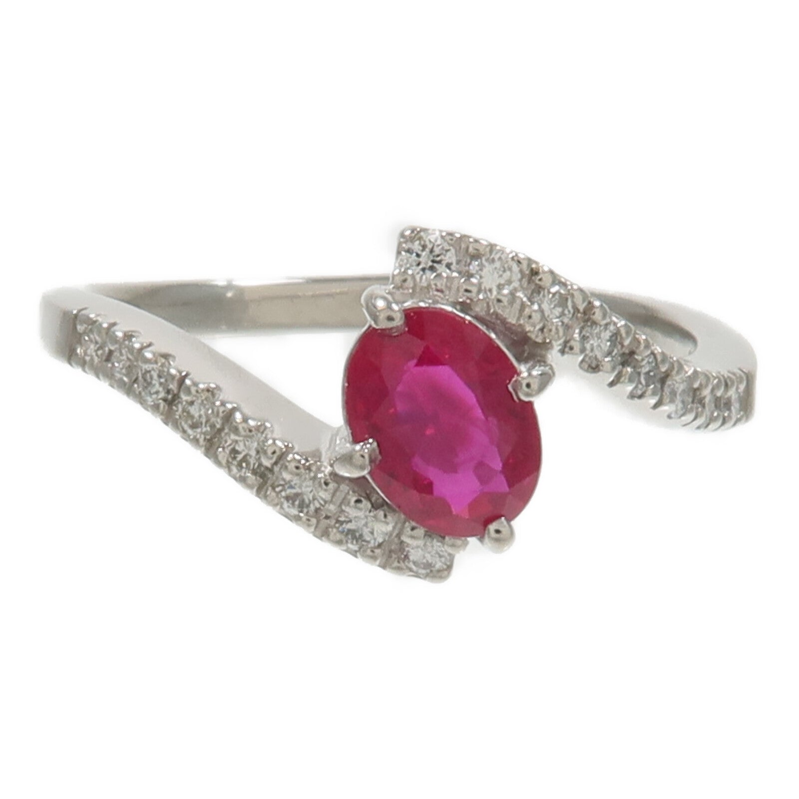 JEWELRY PT900鉑金Ruby Diamond Ring紅寶石/鑽石戒指