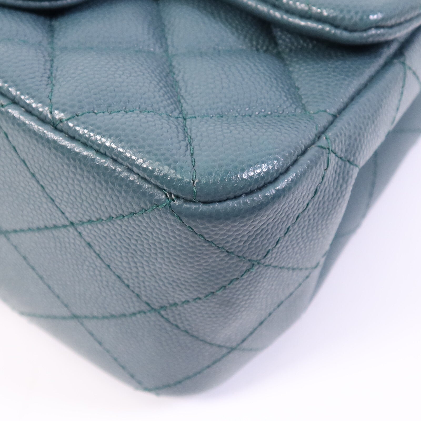 CHANEL 牛皮皮革Mini Classic 17銀扣鏈帶肩背袋