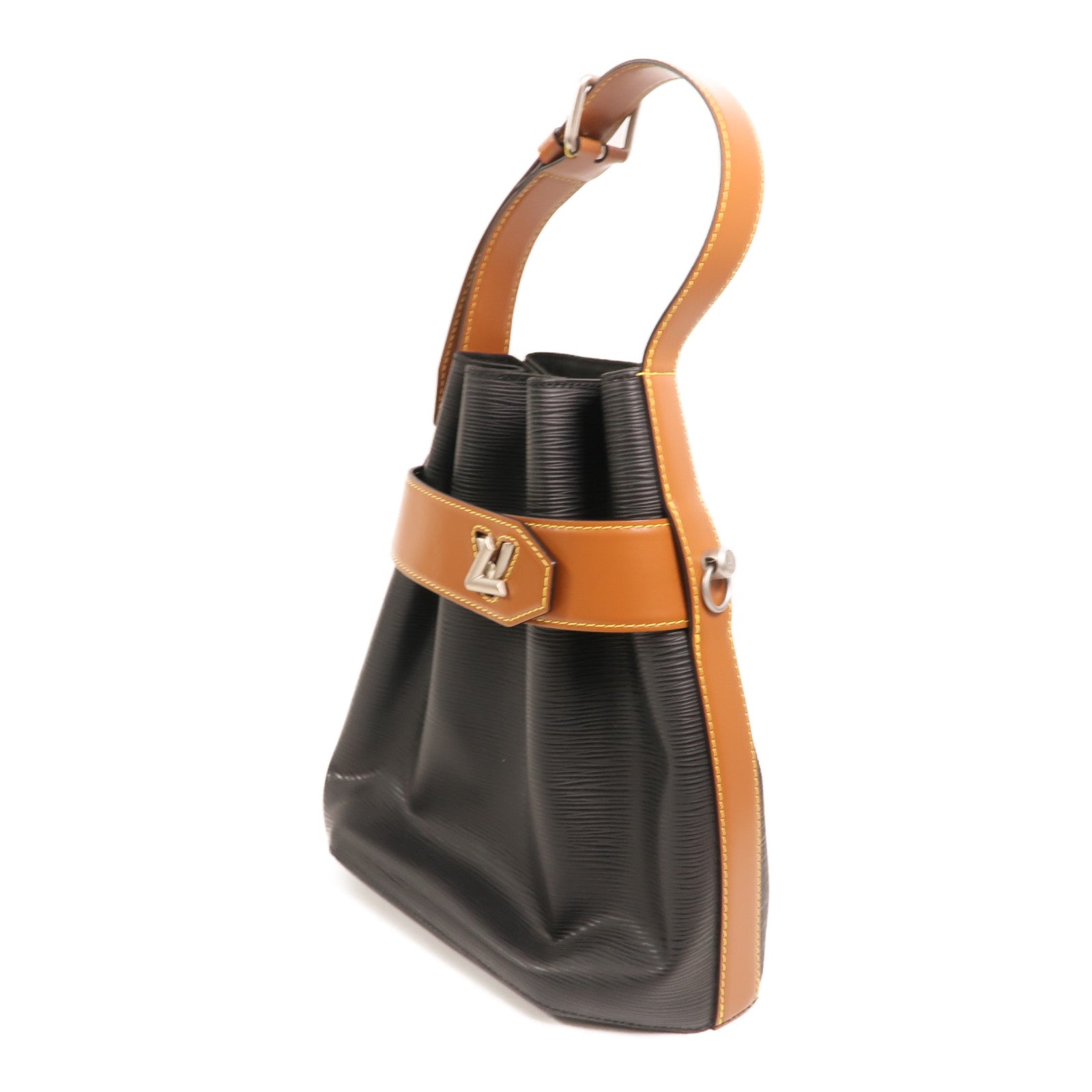 LOUIS VUITTON Epi Twist Bucket銀扣手挽肩背兩用袋