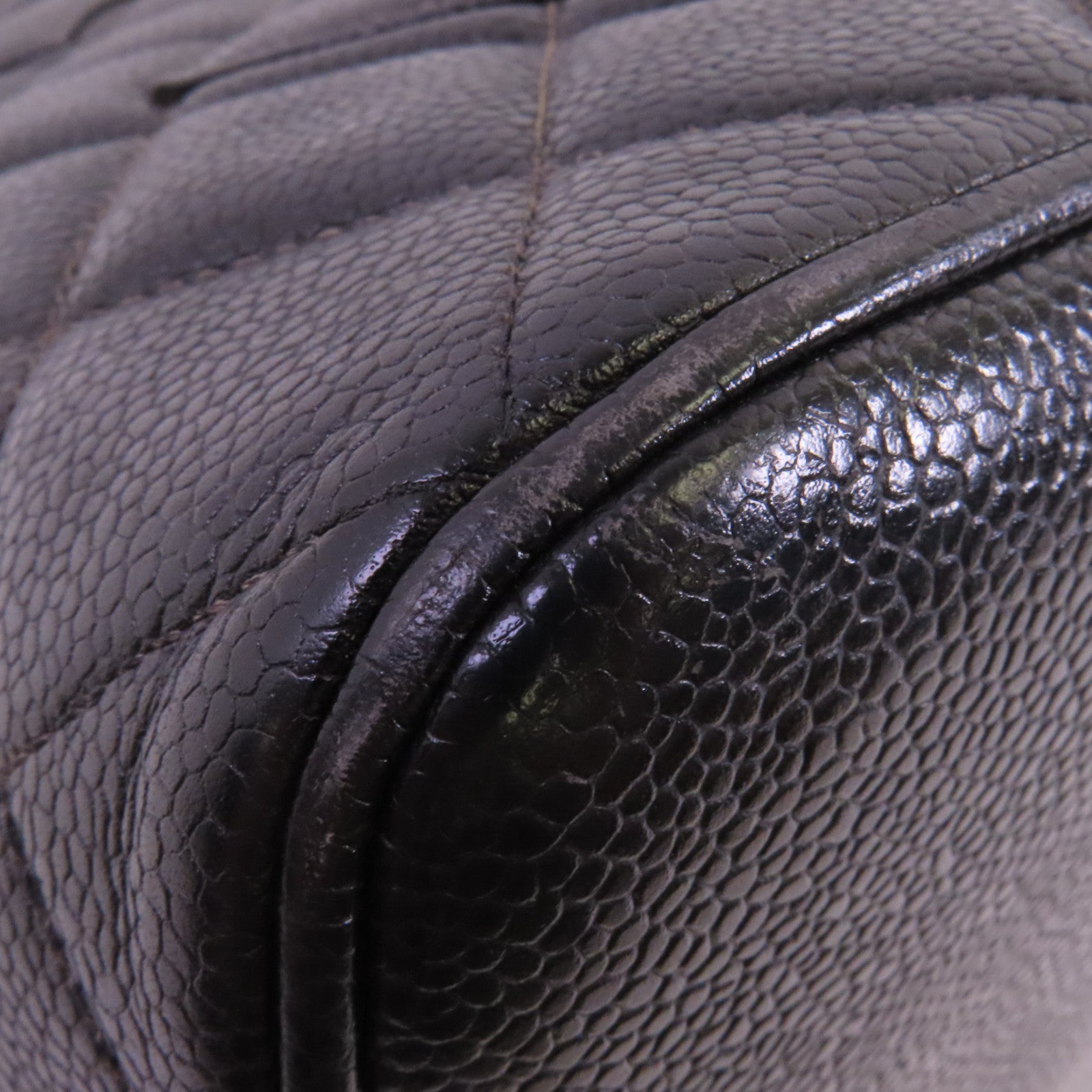 CHANEL 牛皮皮革Vintage Hand Bag金扣手挽袋