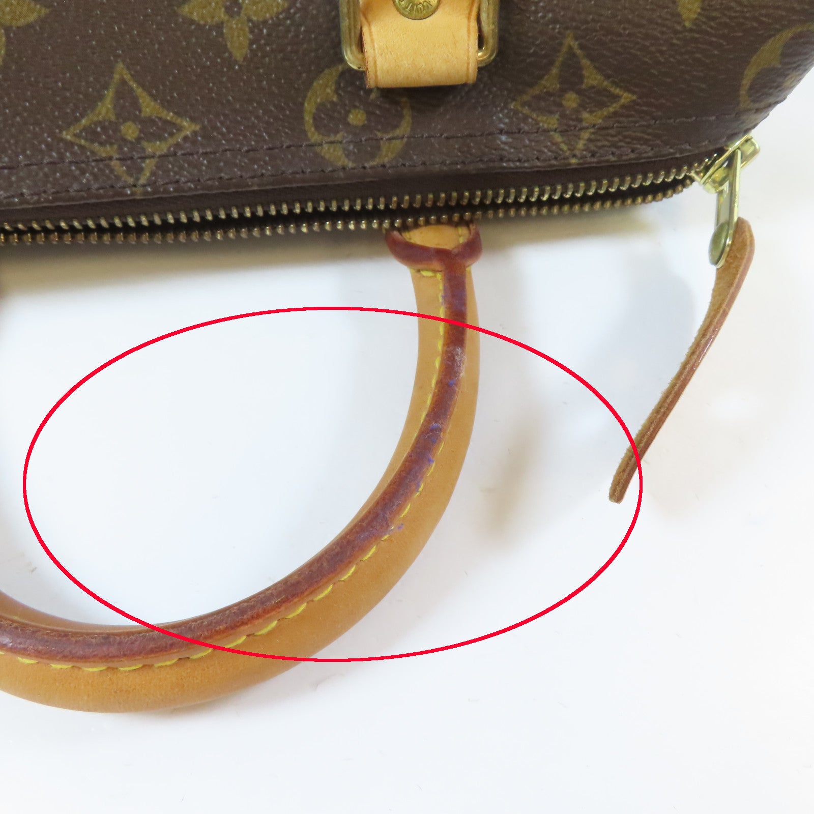 LOUIS VUITTON Monogram Speedy 25金扣手挽袋啡色