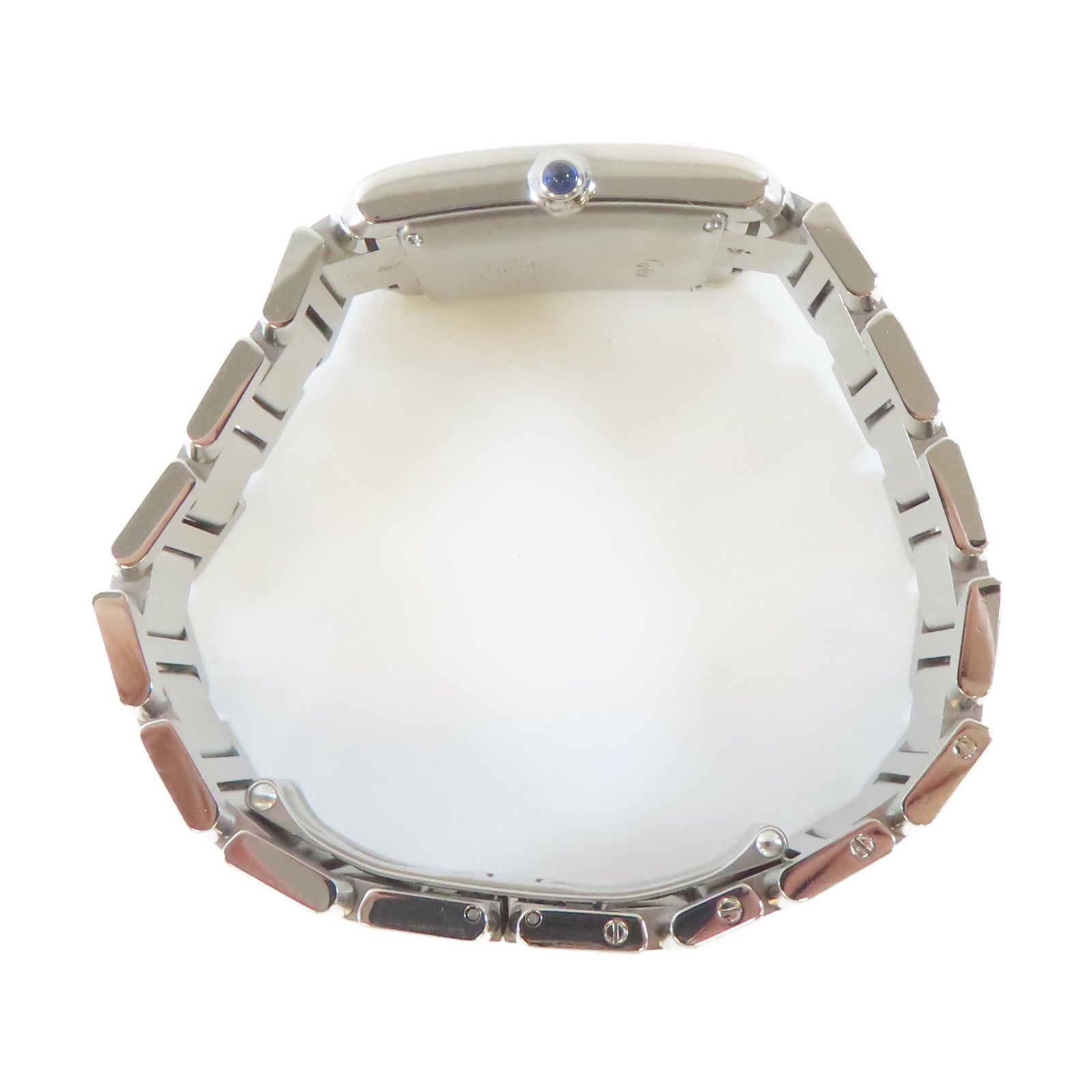 CARTIER Tank Francaise不鏽鋼手錶自動機芯白色#16.75cm