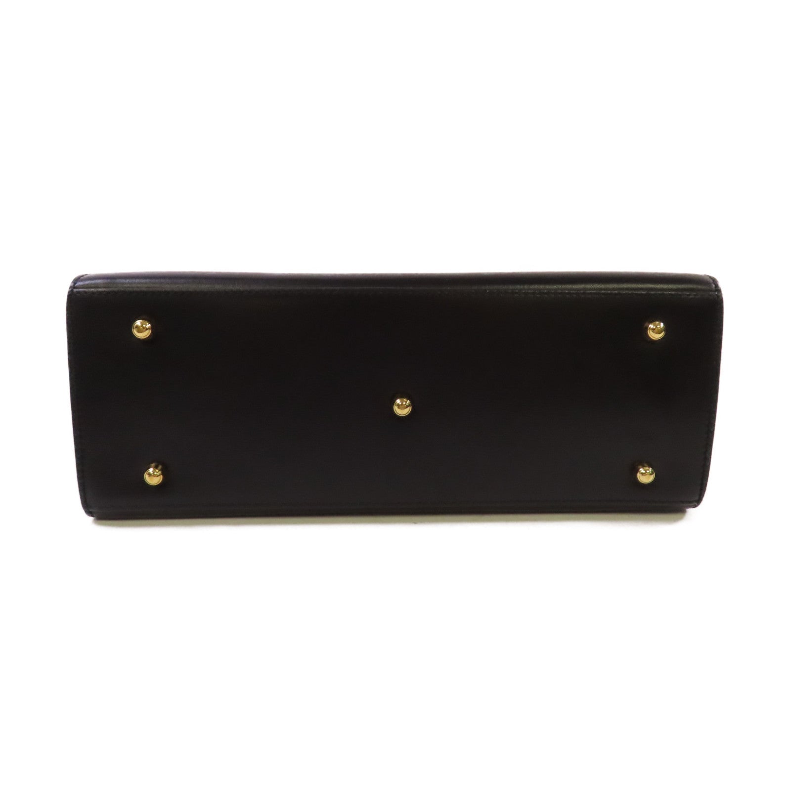 GUCCI 牛皮皮革Vintage Lady Lock Hand Bag金扣手挽袋黑色