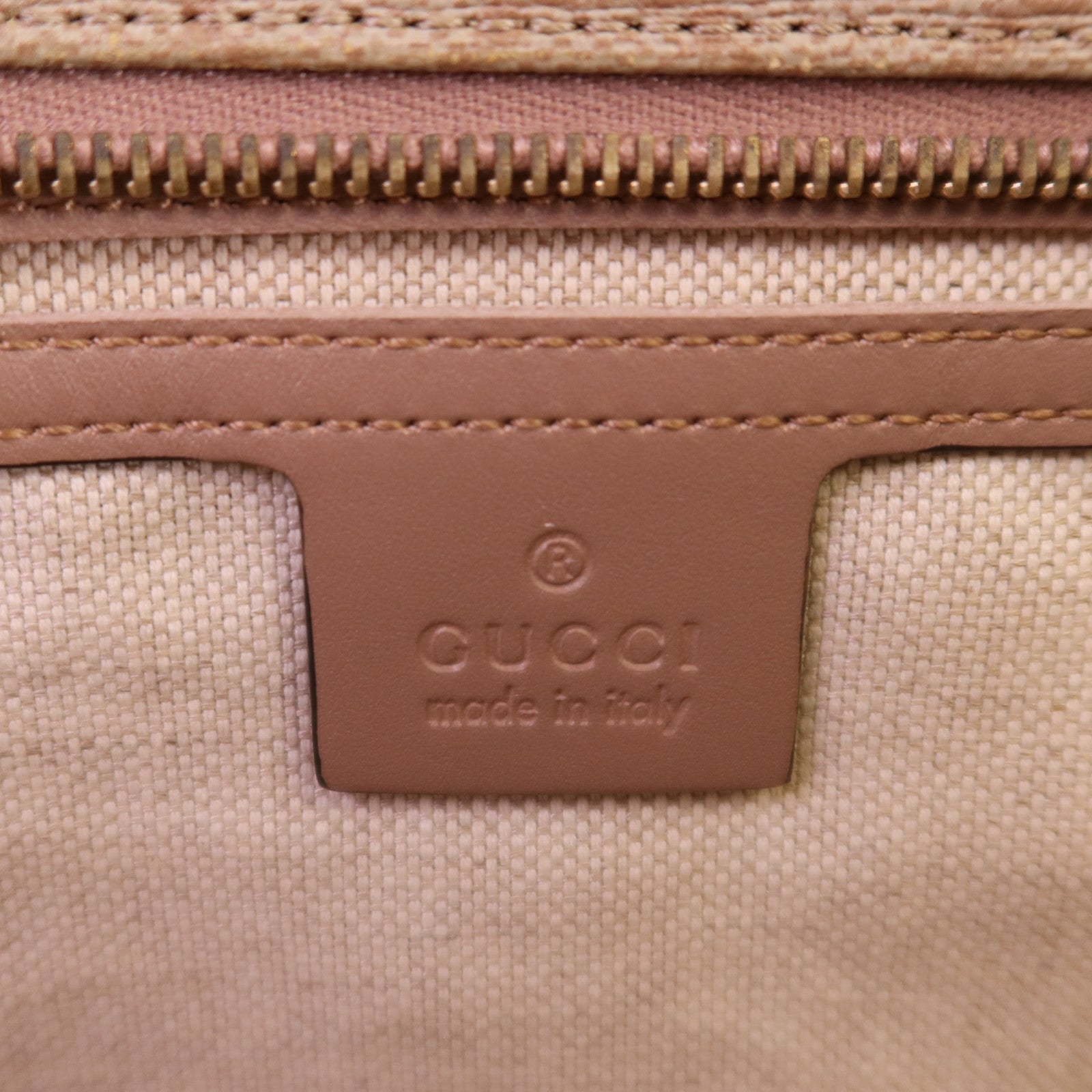 GUCCI 塗層帆布Tote Bag金扣肩背袋
