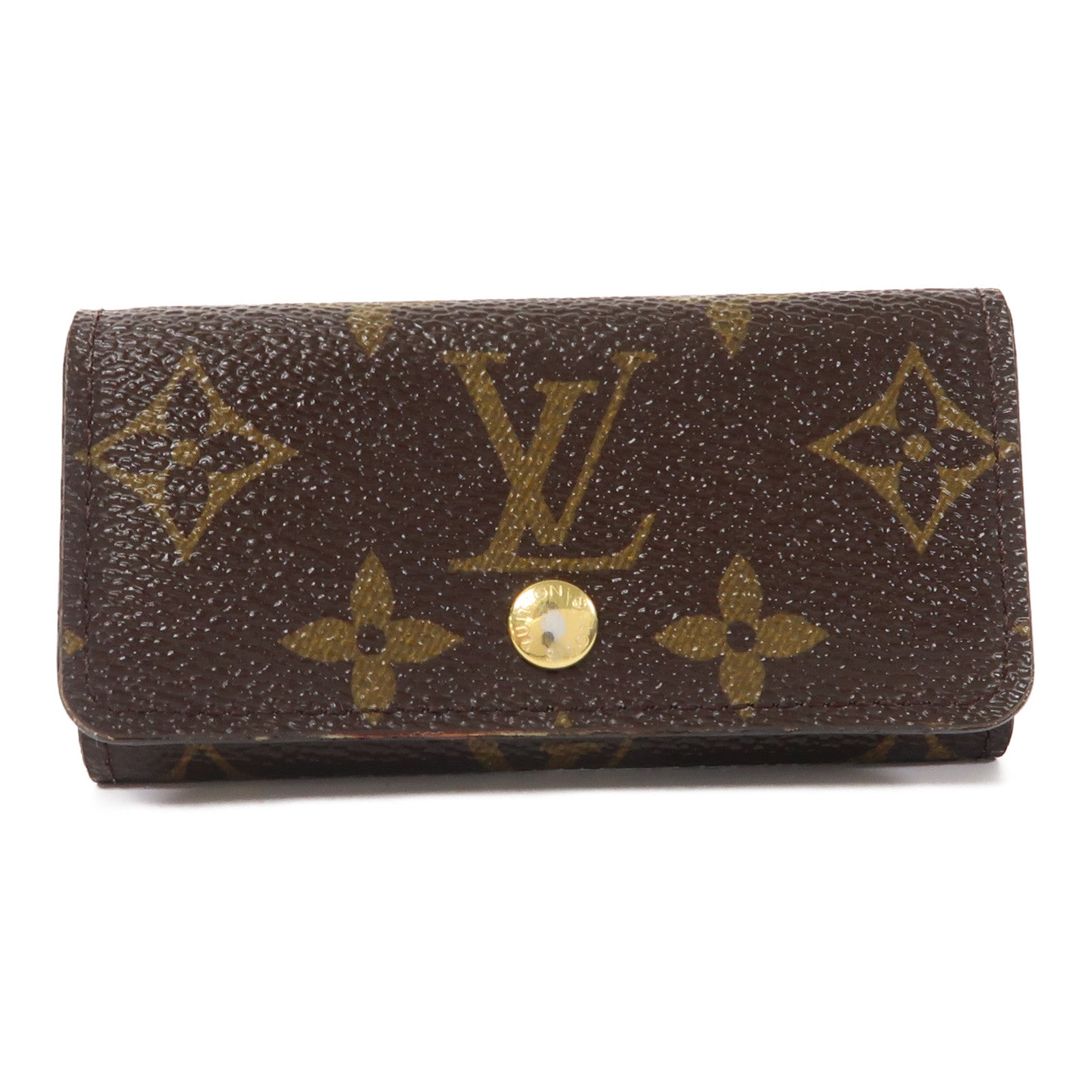 LOUIS VUITTON 【激減優惠】Monogram Key Holder金扣鑰匙扣啡色