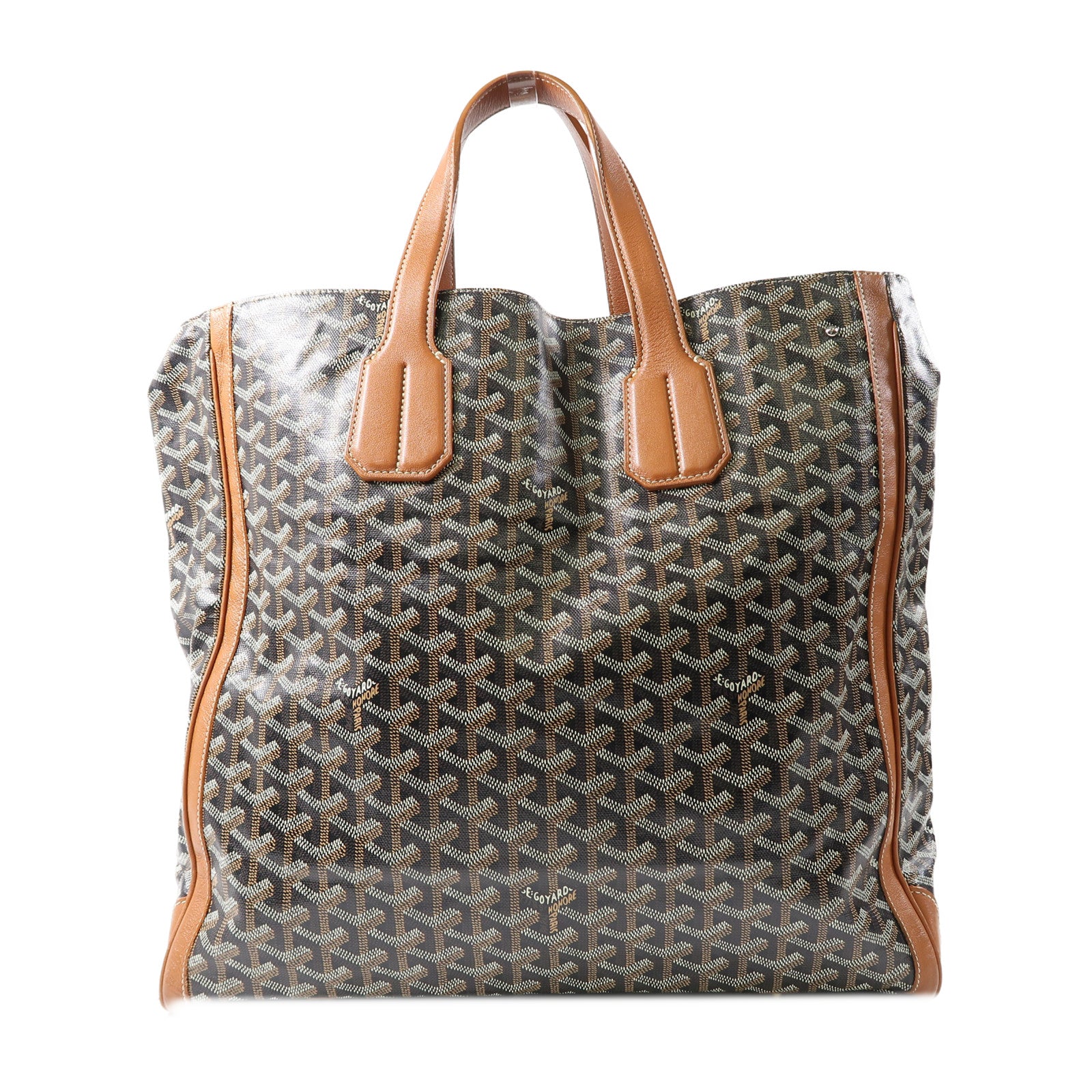 GOYARD 塗層帆布Tote Bag銀扣手挽袋啡色