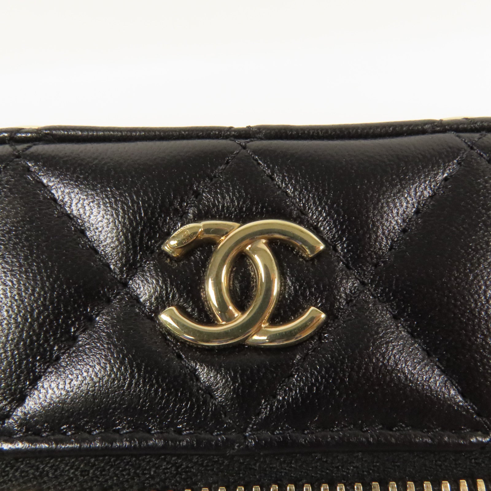 CHANEL 羊皮皮革Chain Shoulder金扣肩背袋