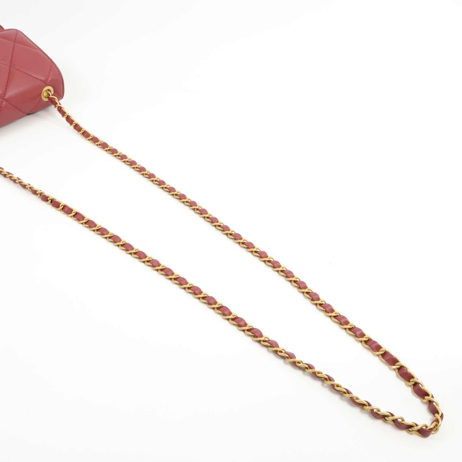 CHANEL 羊皮皮革Chain Shoulder Bag鏈帶肩背袋