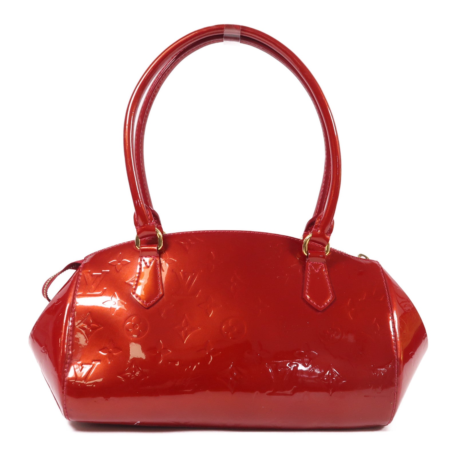 LOUIS VUITTON Monogram Vernis Sherwood金扣手挽袋