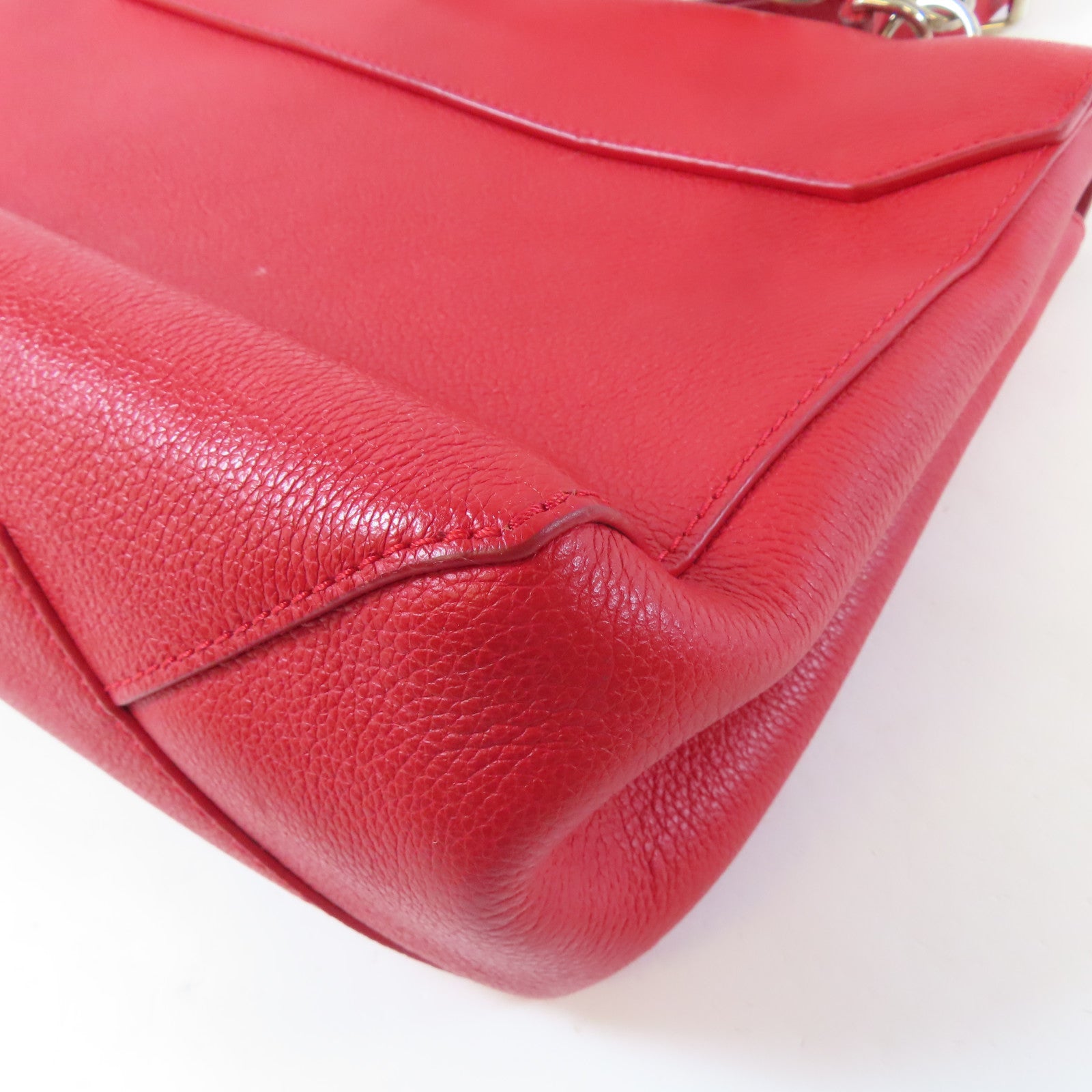 LOUIS VUITTON 【激減優惠】牛皮皮革Lock Me II銀扣手挽肩背兩用袋紅色