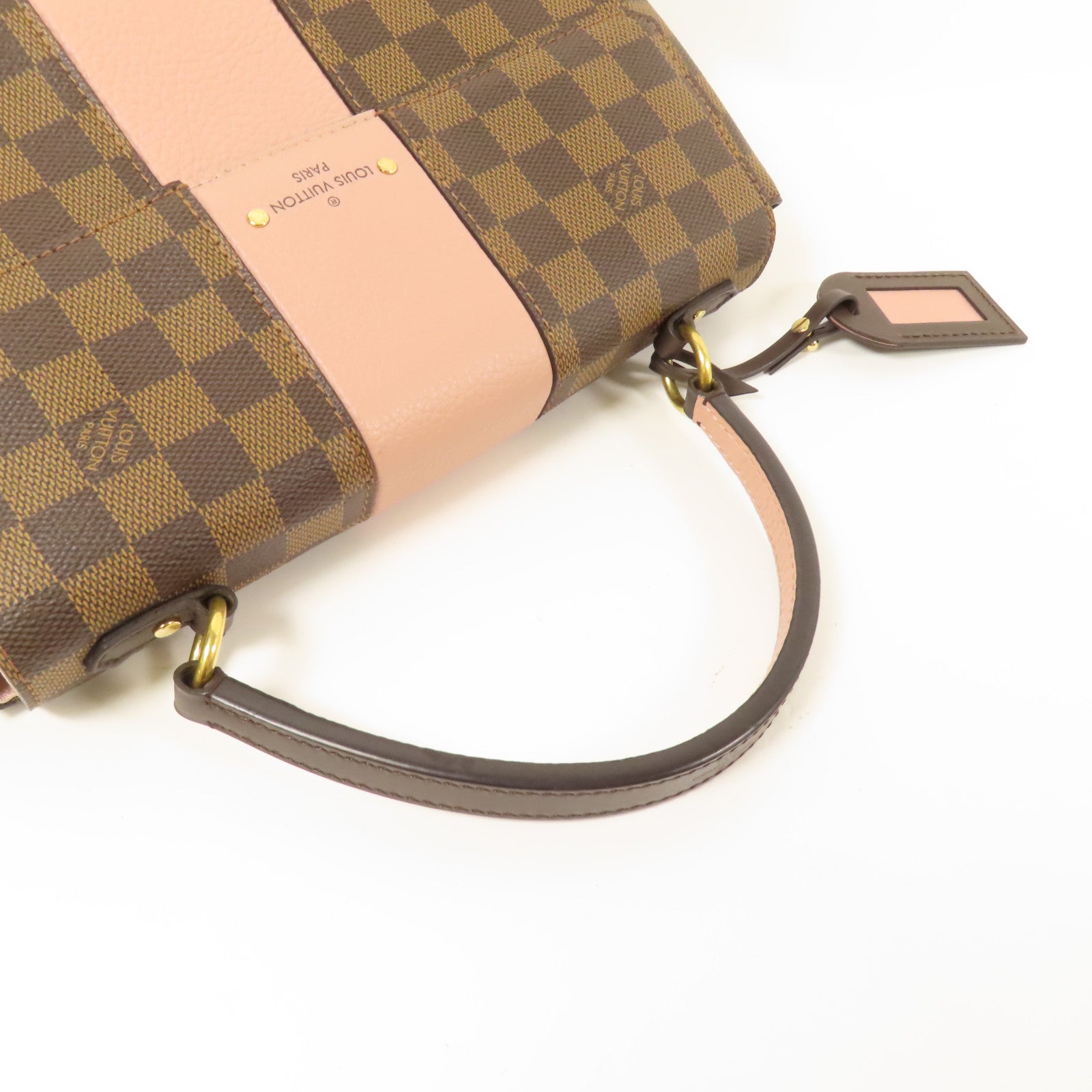 LOUIS VUITTON Damier Bond Street Magnolia金扣手挽肩背兩用袋