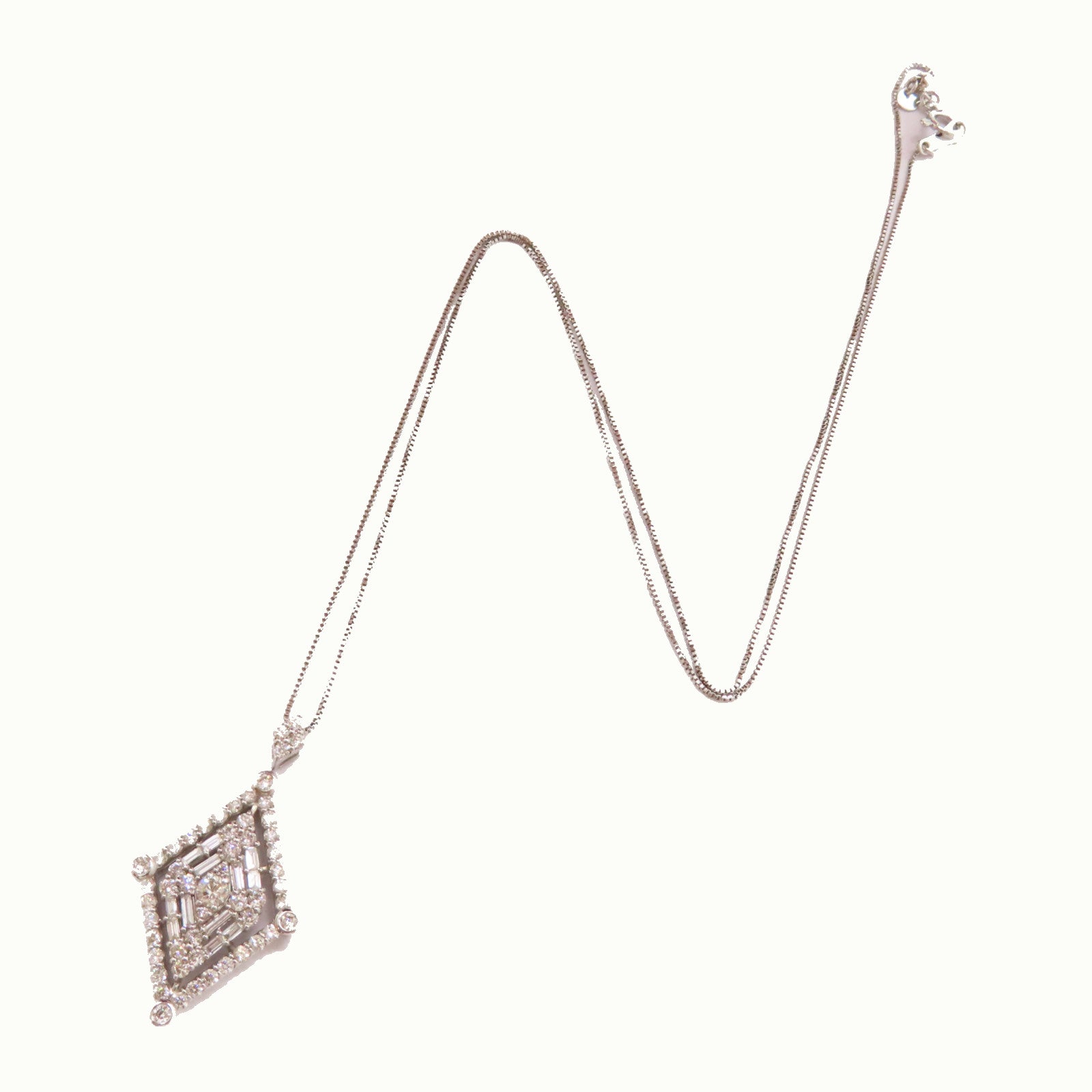 JEWELRY 【激減優惠】PT900鉑金/18K白金/1ct鑽石Diamond Necklace項鏈