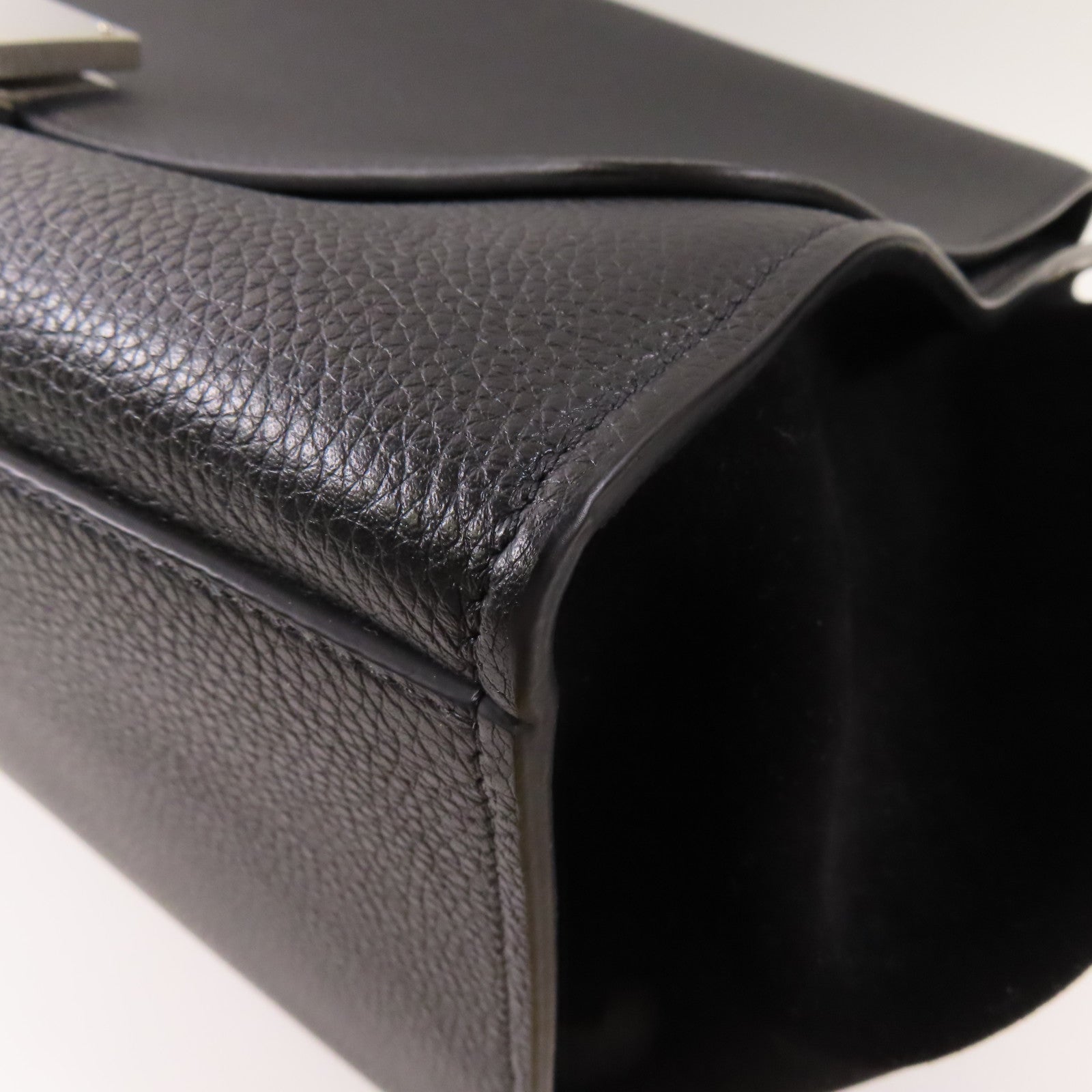 CELINE 牛皮皮革Trapeze銀扣手挽肩背兩用袋