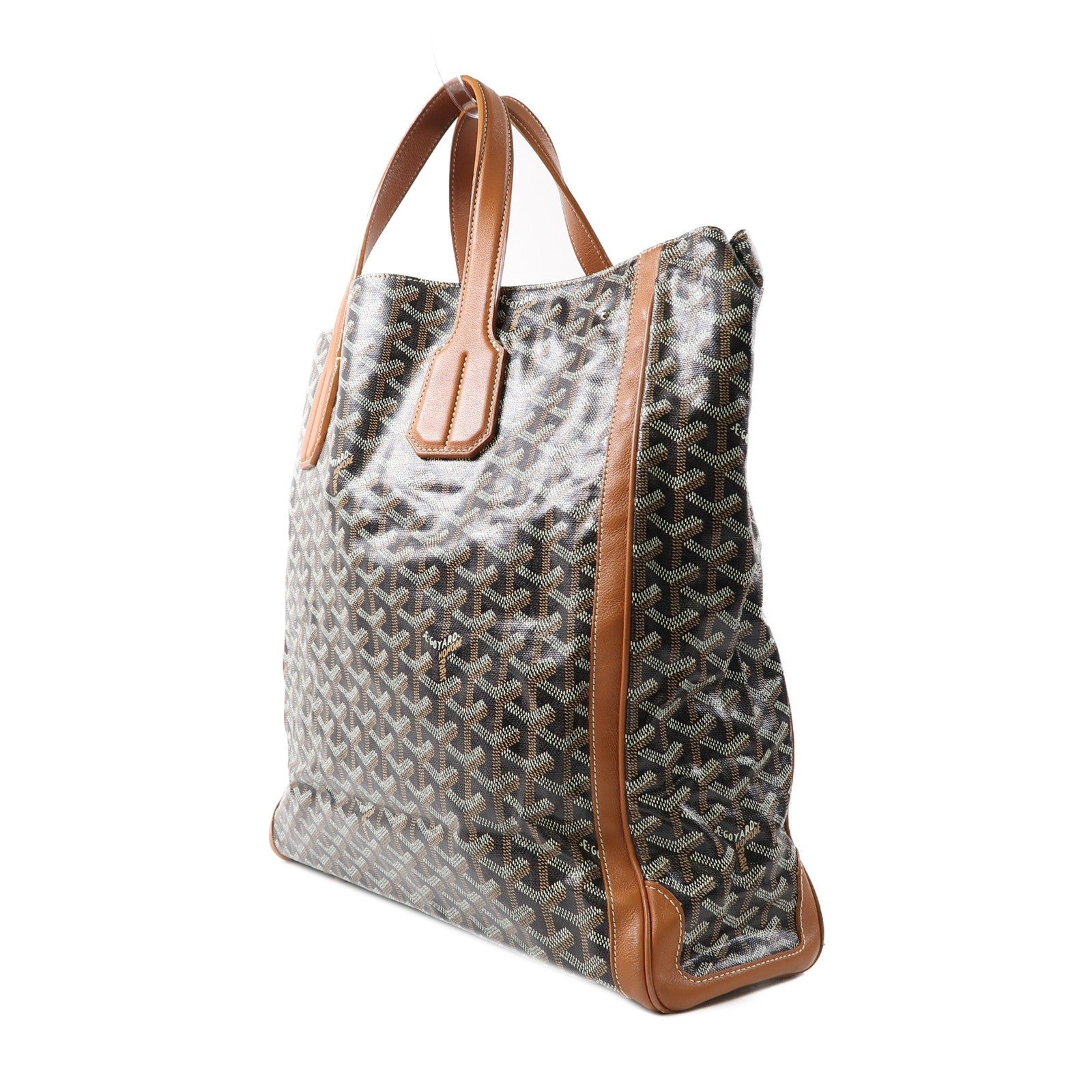 GOYARD 塗層帆布Tote Bag銀扣手挽袋啡色