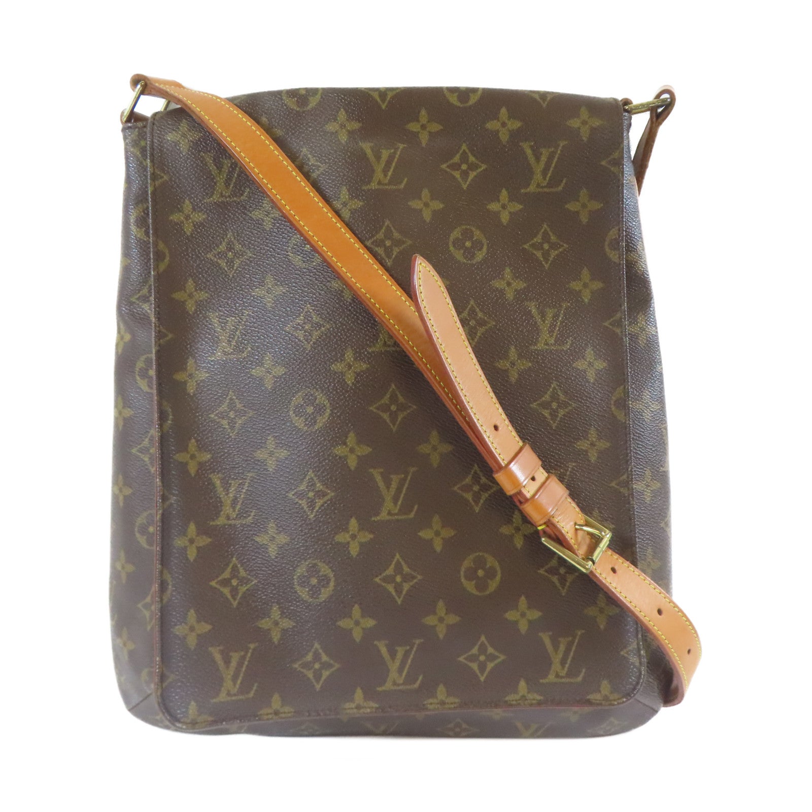 LOUIS VUITTON 【激減優惠】Monogram Musette Crossbody金扣肩背袋啡色