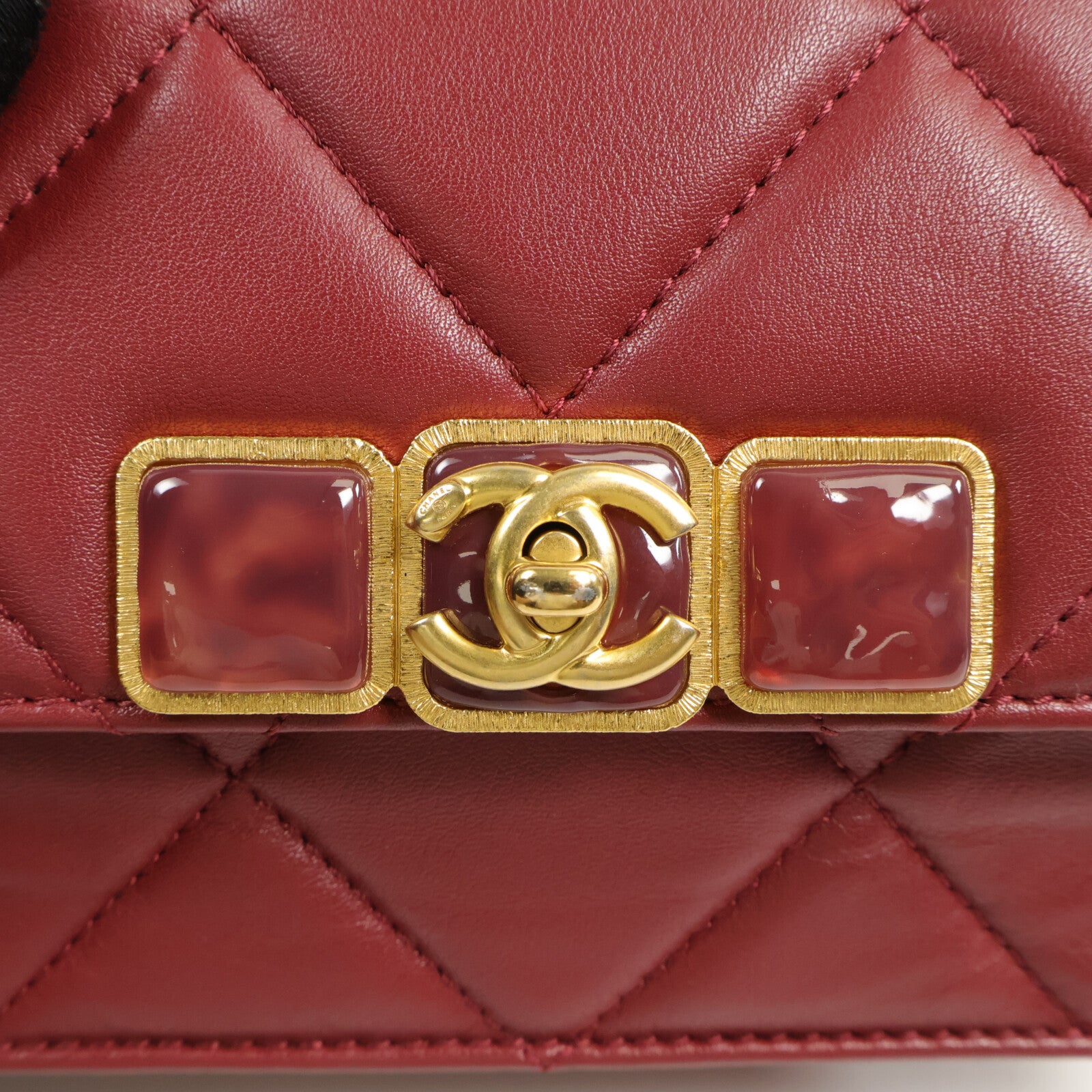 CHANEL 羊皮皮革Chain Shoulder Bag鏈帶肩背袋