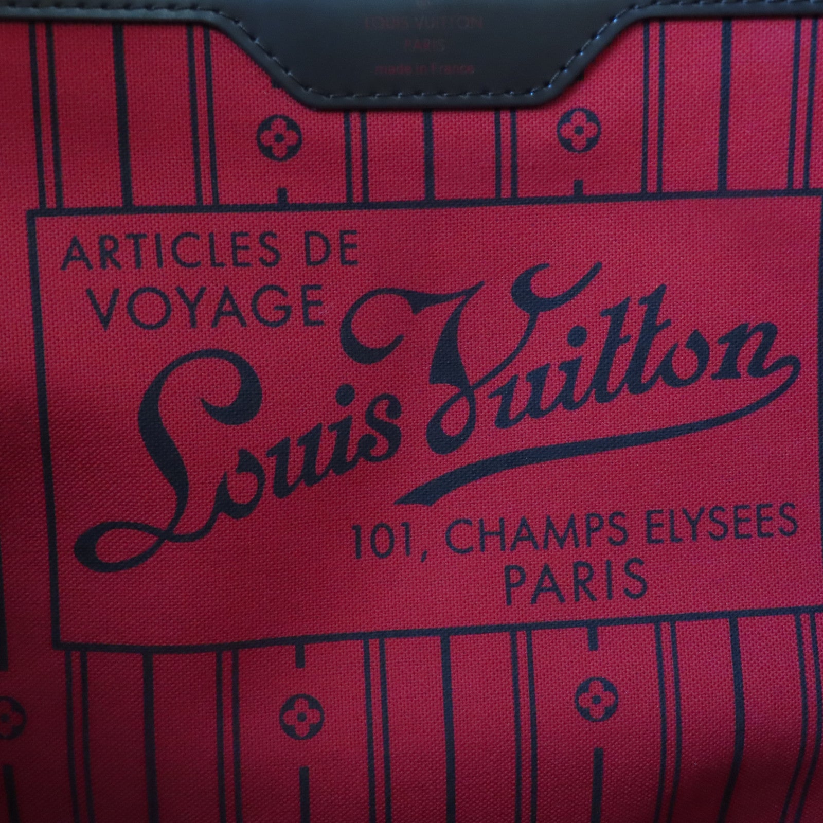 LOUIS VUITTON Damier Neverfull GM金扣手挽袋啡色