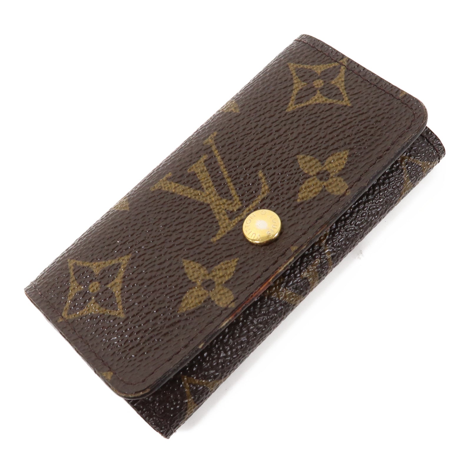 LOUIS VUITTON 【激減優惠】Monogram Key Holder金扣鑰匙扣啡色