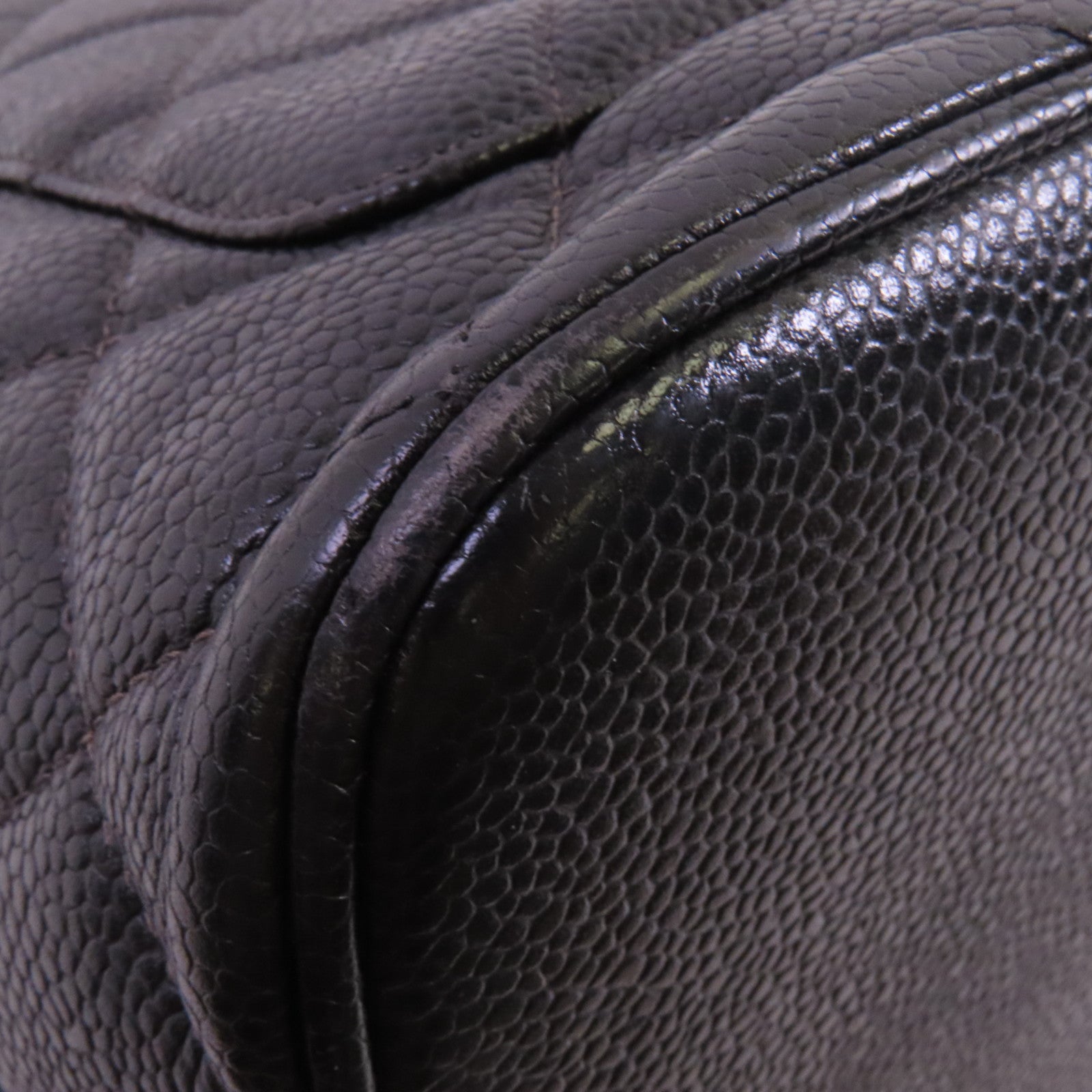 CHANEL 牛皮皮革Vintage Hand Bag金扣手挽袋