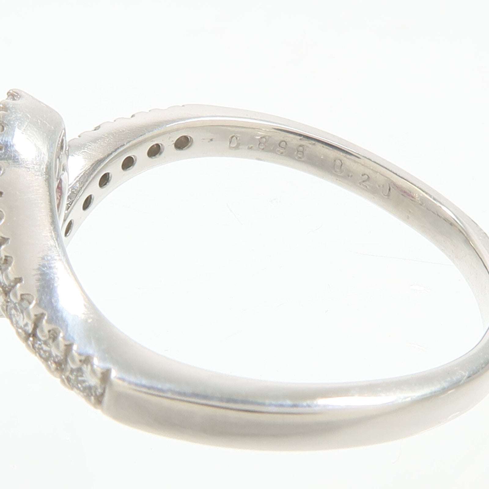 JEWELRY PT900鉑金Ruby Diamond Ring紅寶石/鑽石戒指