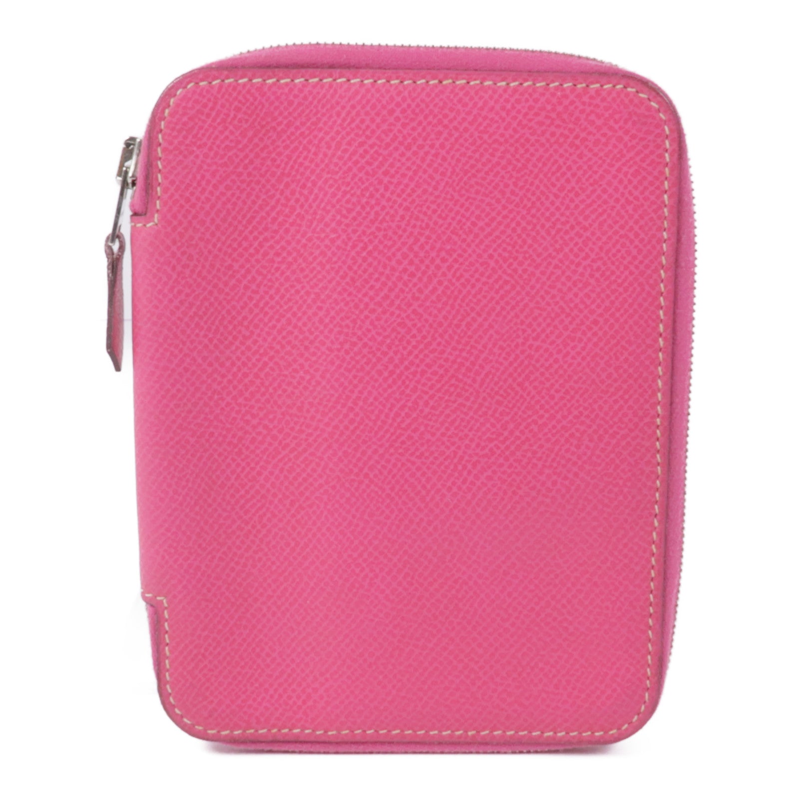 HERMES Epsom皮革Wallet銀扣錢包Rose Tyrien