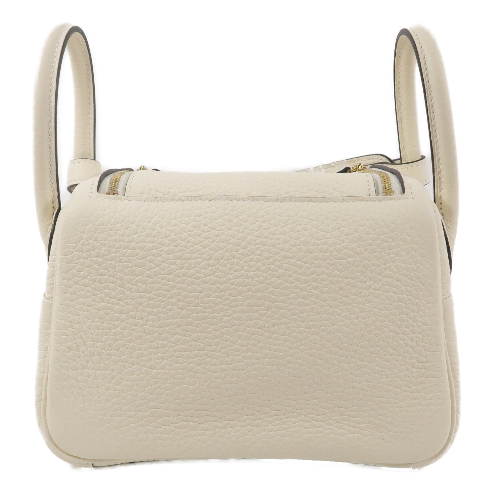HERMES Clemence皮革Mini Lindy手挽肩背兩用袋Gream