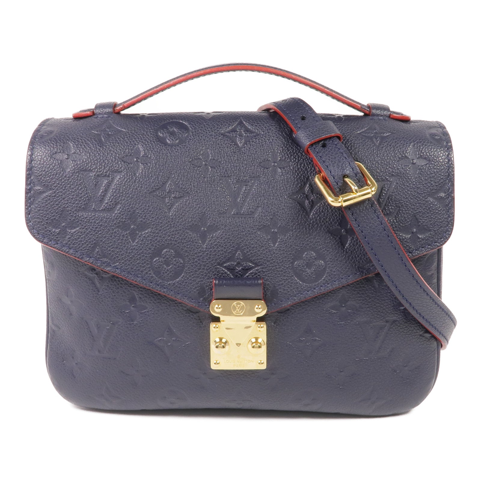 LOUIS VUITTON Monogram Empreinte Pochette Metis金扣手挽肩背兩用袋
