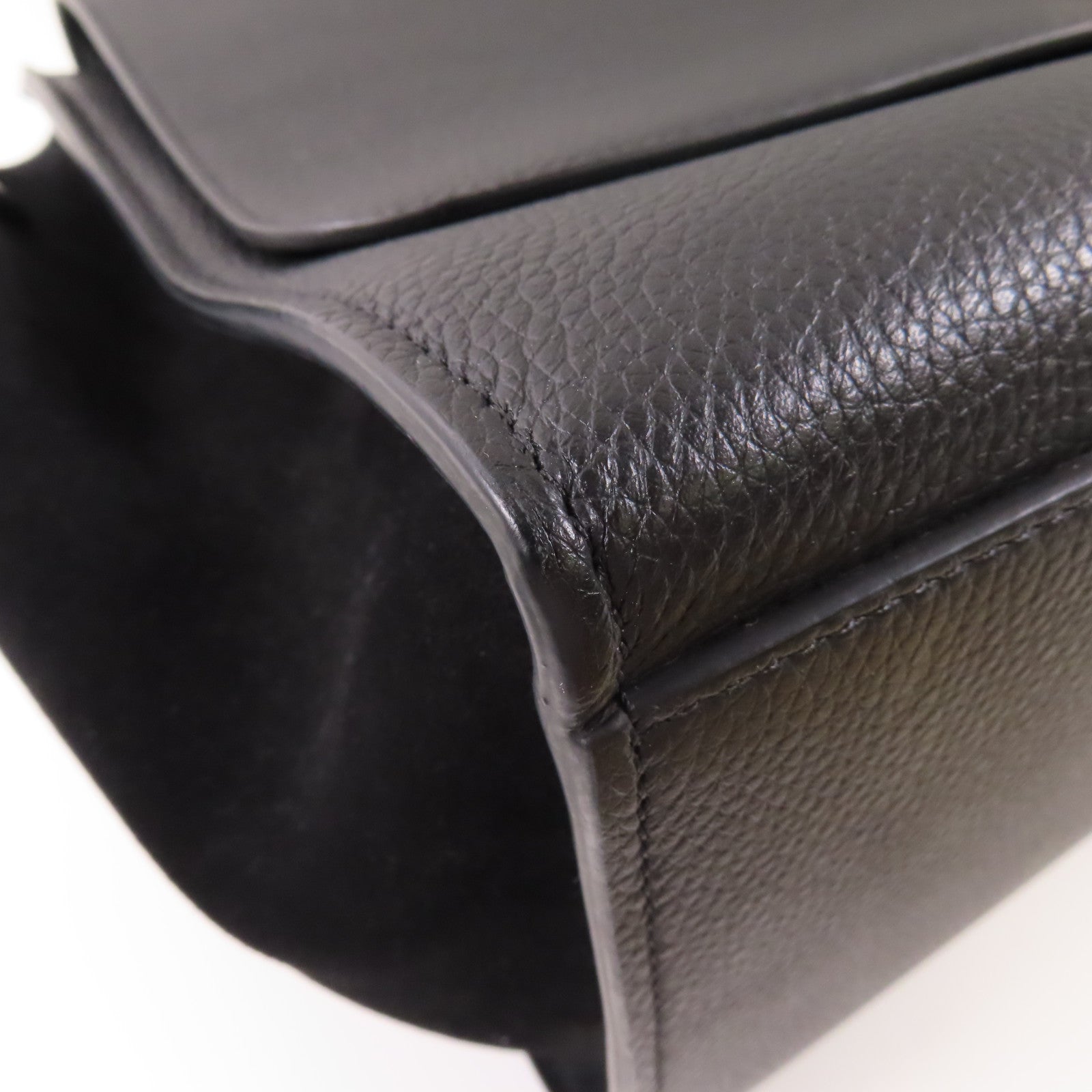 CELINE 牛皮皮革Trapeze銀扣手挽肩背兩用袋