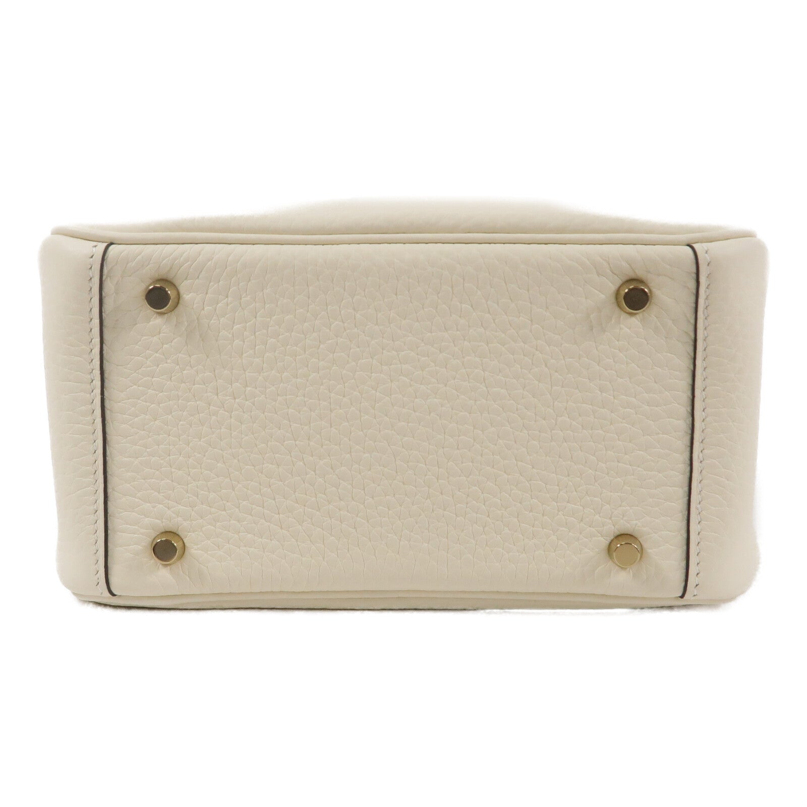 HERMES Clemence皮革Mini Lindy手挽肩背兩用袋Gream