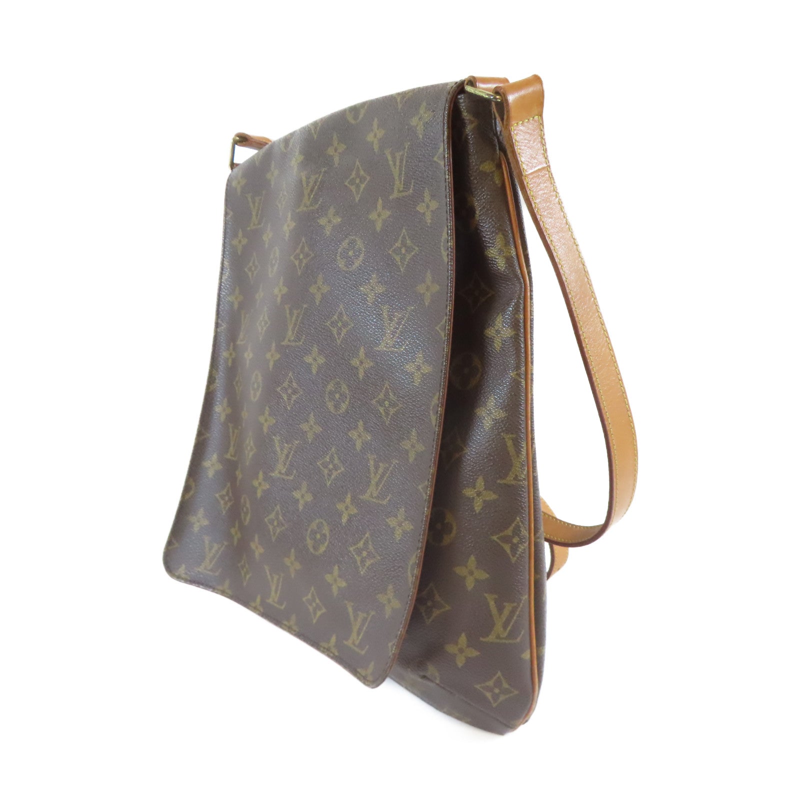 LOUIS VUITTON 【激減優惠】Monogram Musette Crossbody金扣肩背袋啡色