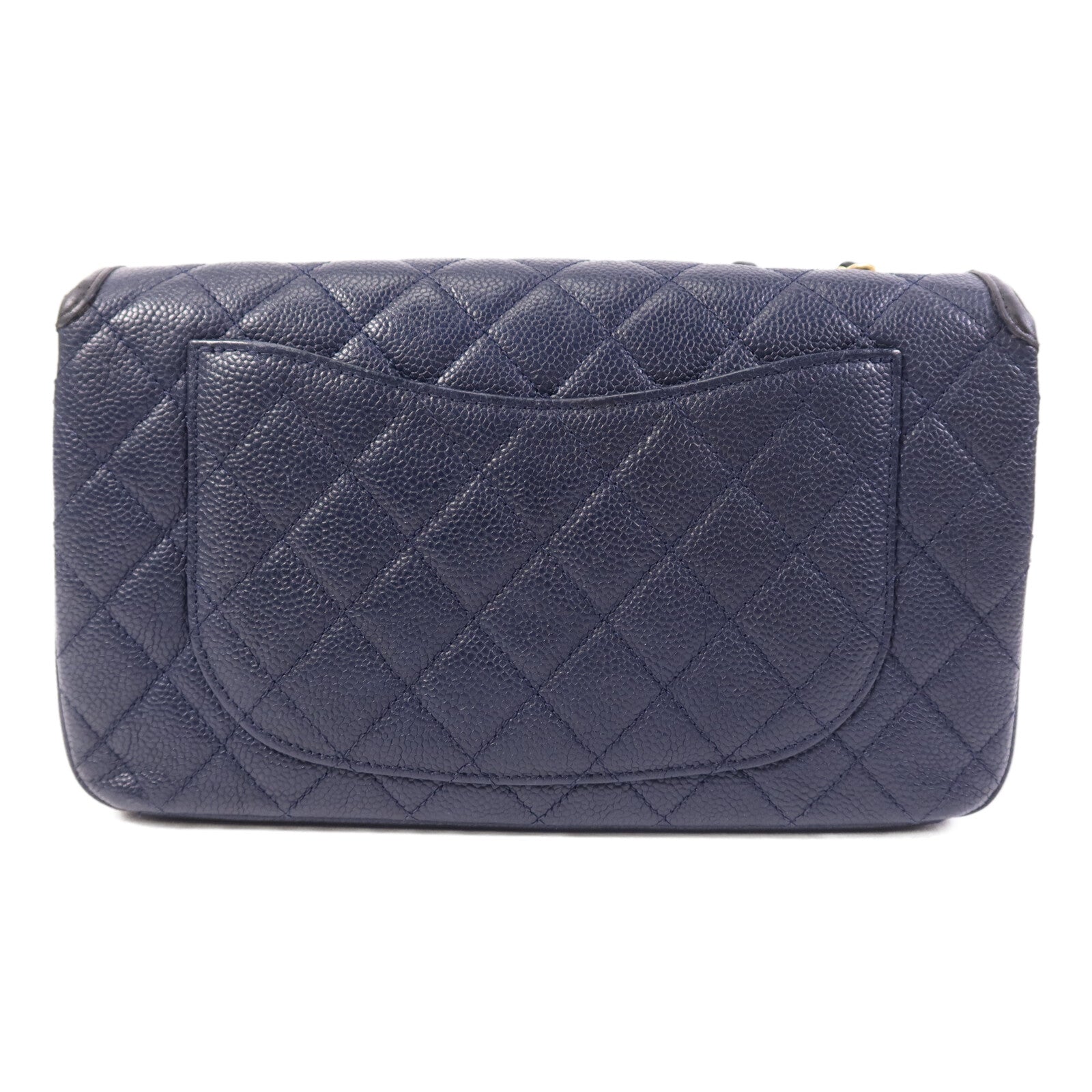 CHANEL 牛皮皮革Shoulder Bag金扣鏈帶肩背袋