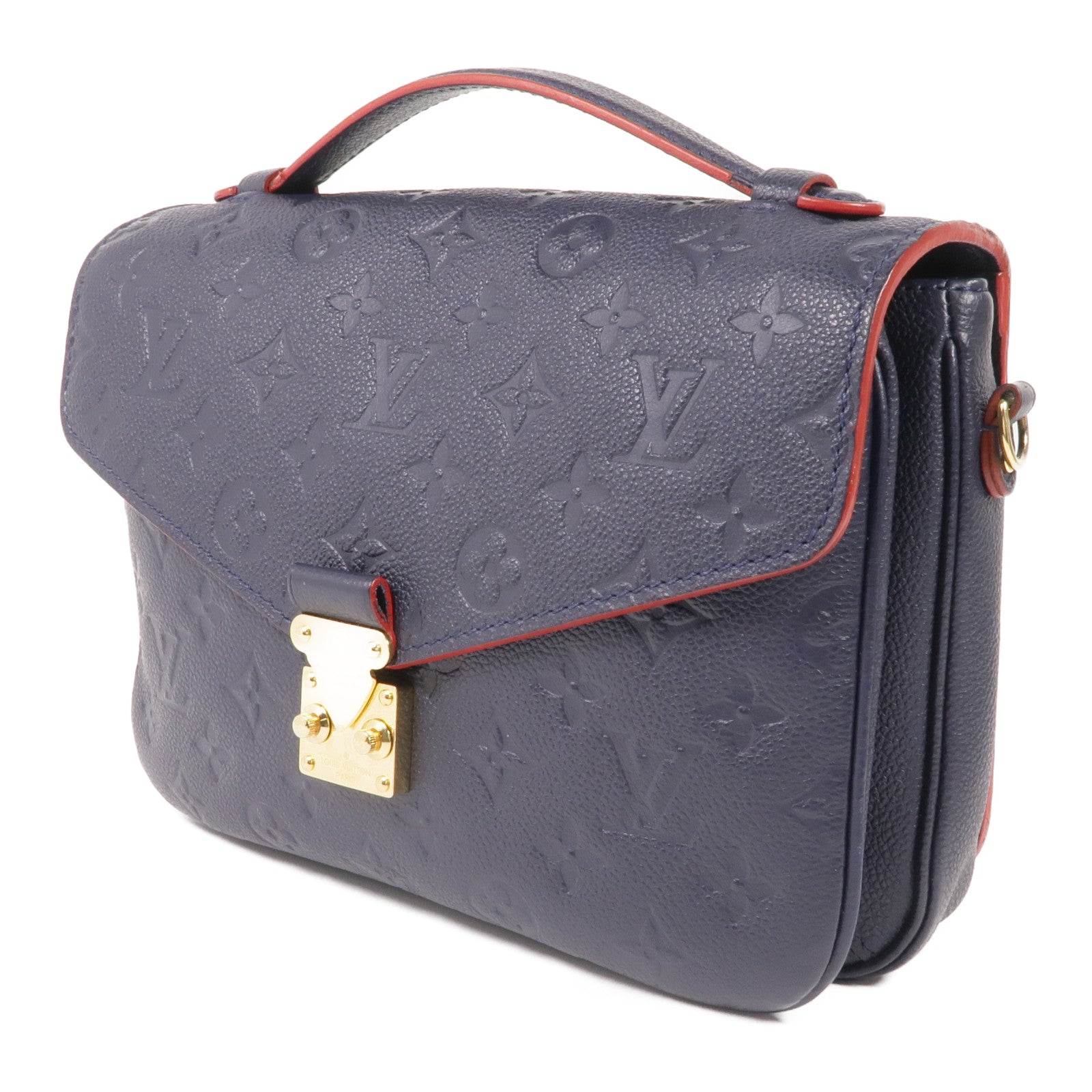 LOUIS VUITTON Monogram Empreinte Pochette Metis金扣手挽肩背兩用袋
